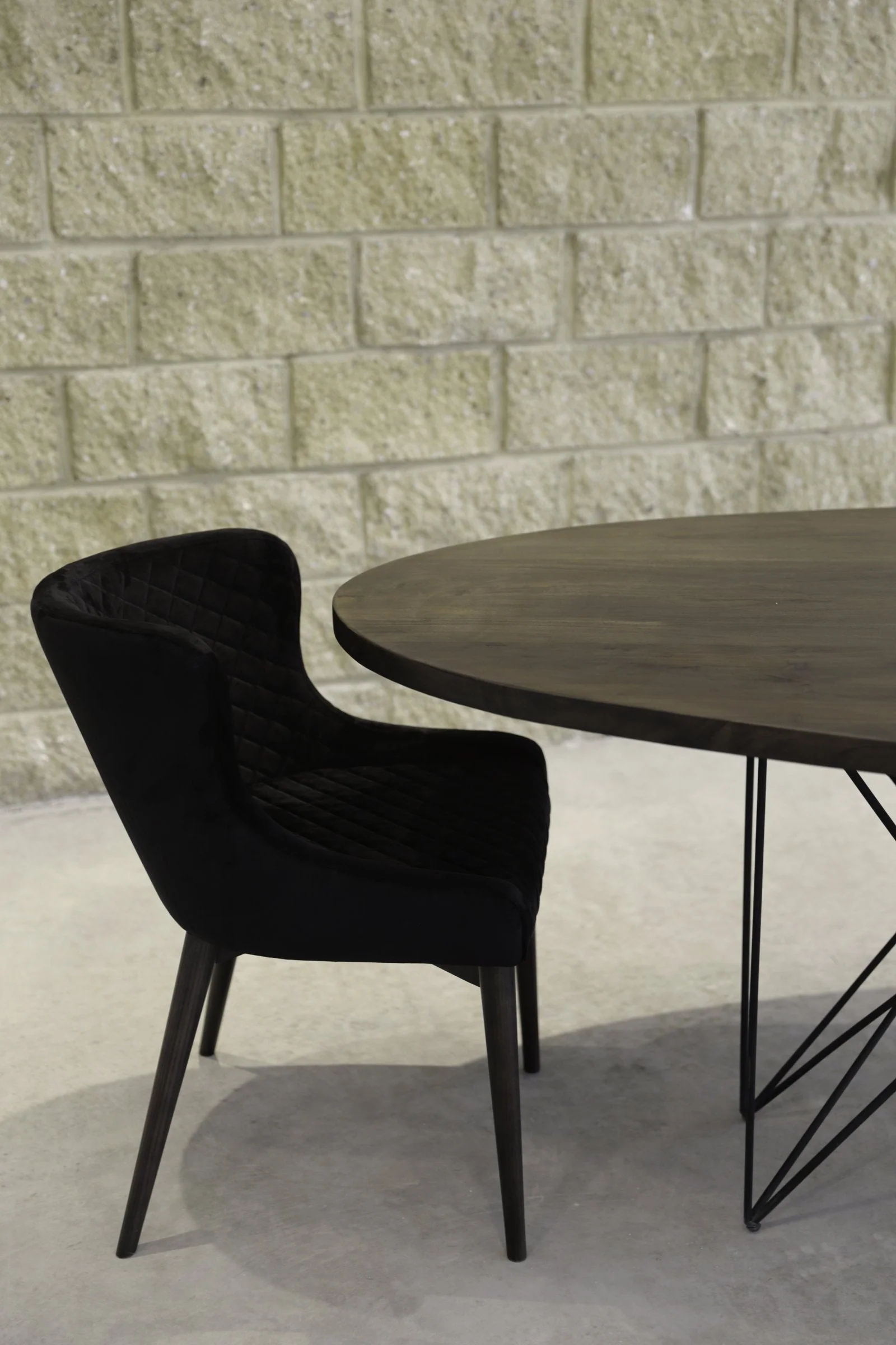 Mila Dining Chair - Black Velvet - Image 7