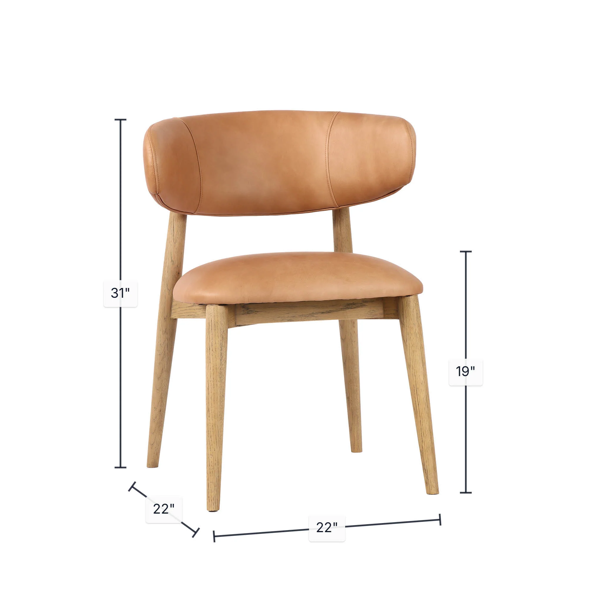 Milo Dining Chair - Hazelnut (CN) - Image 3