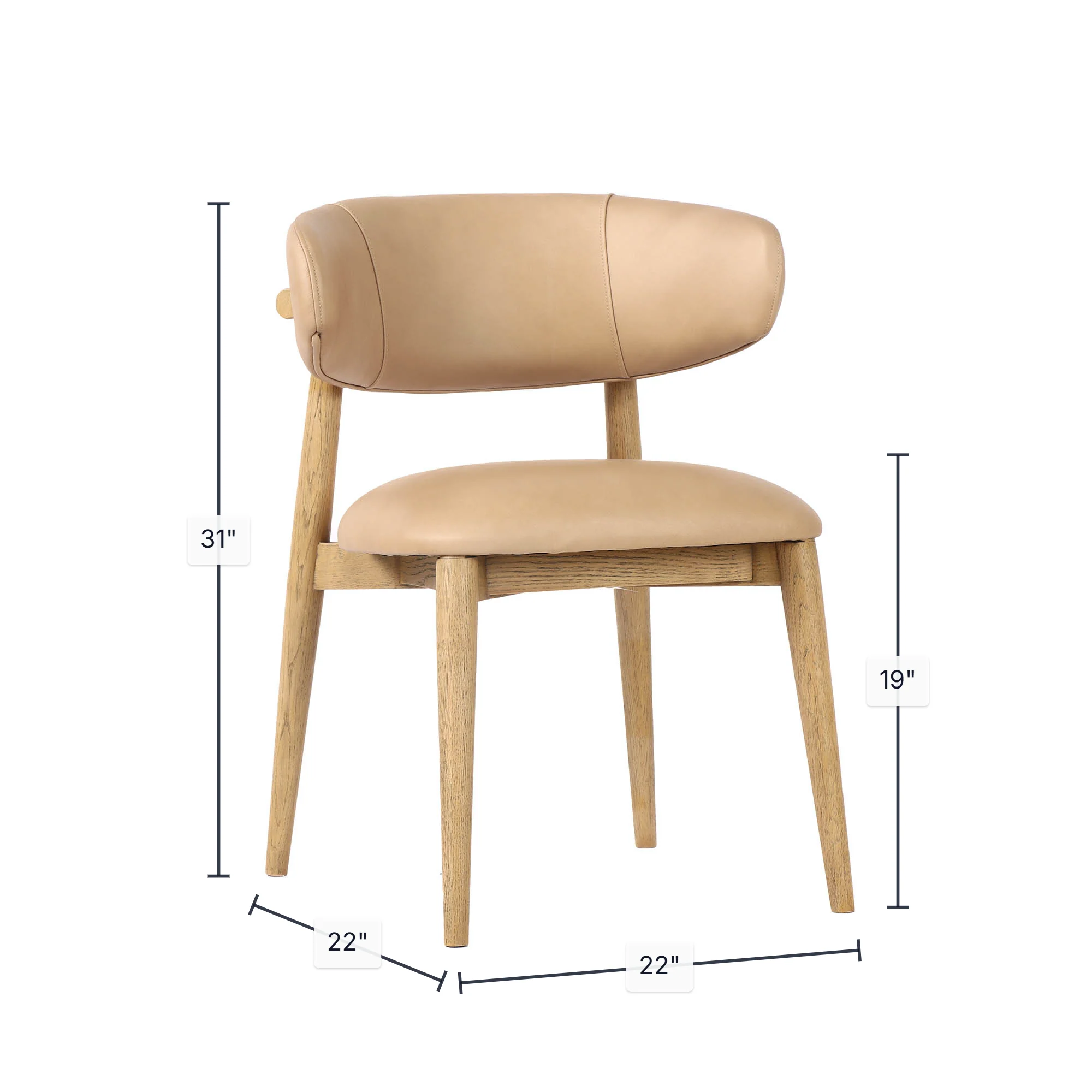 Milo Dining Chair - Nude (TH) - Image 3