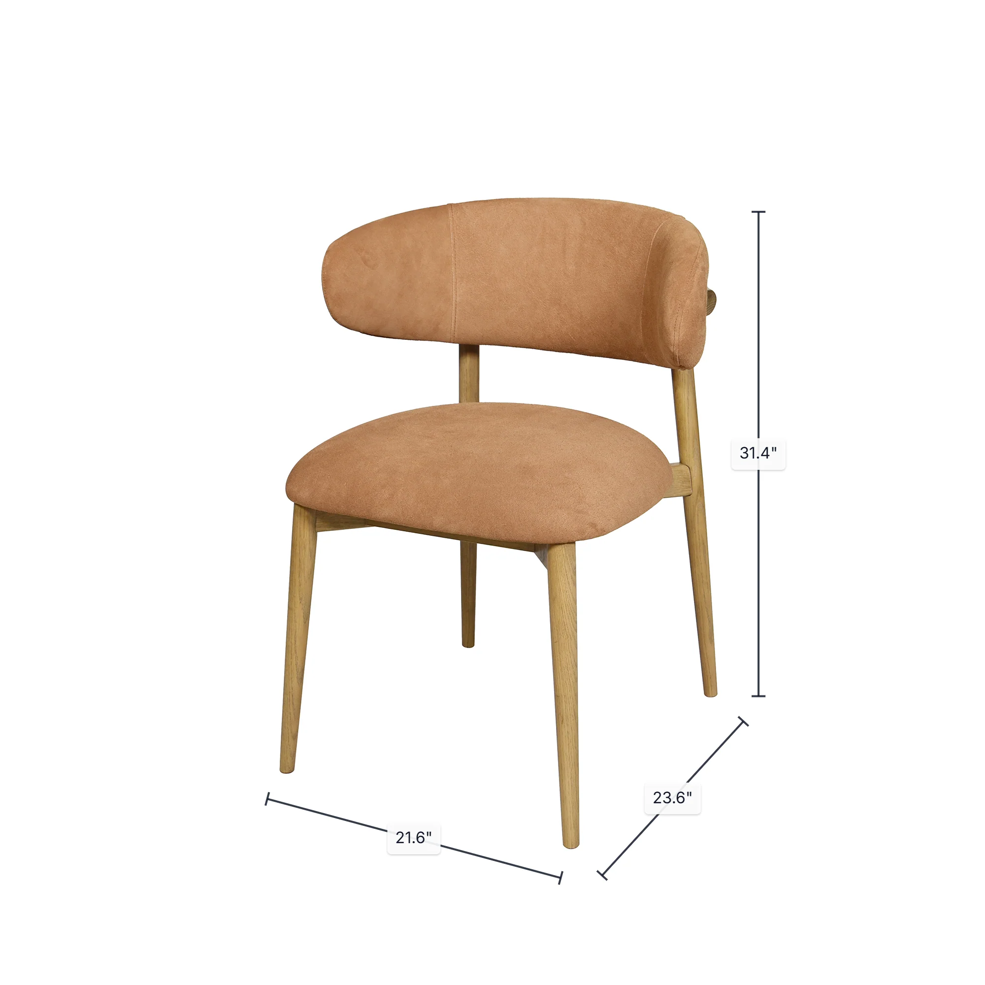 Milo Dining Chair - Tan Suede (Variance) - Image 3