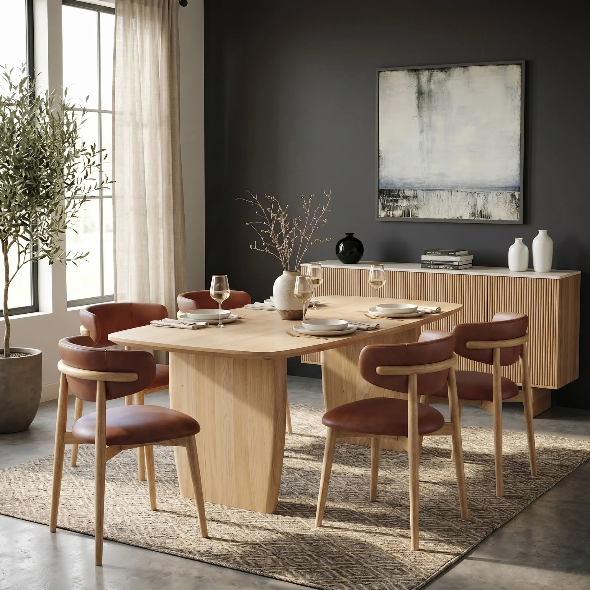Milo Dining Chair - Tobacco (TH) - Image 2