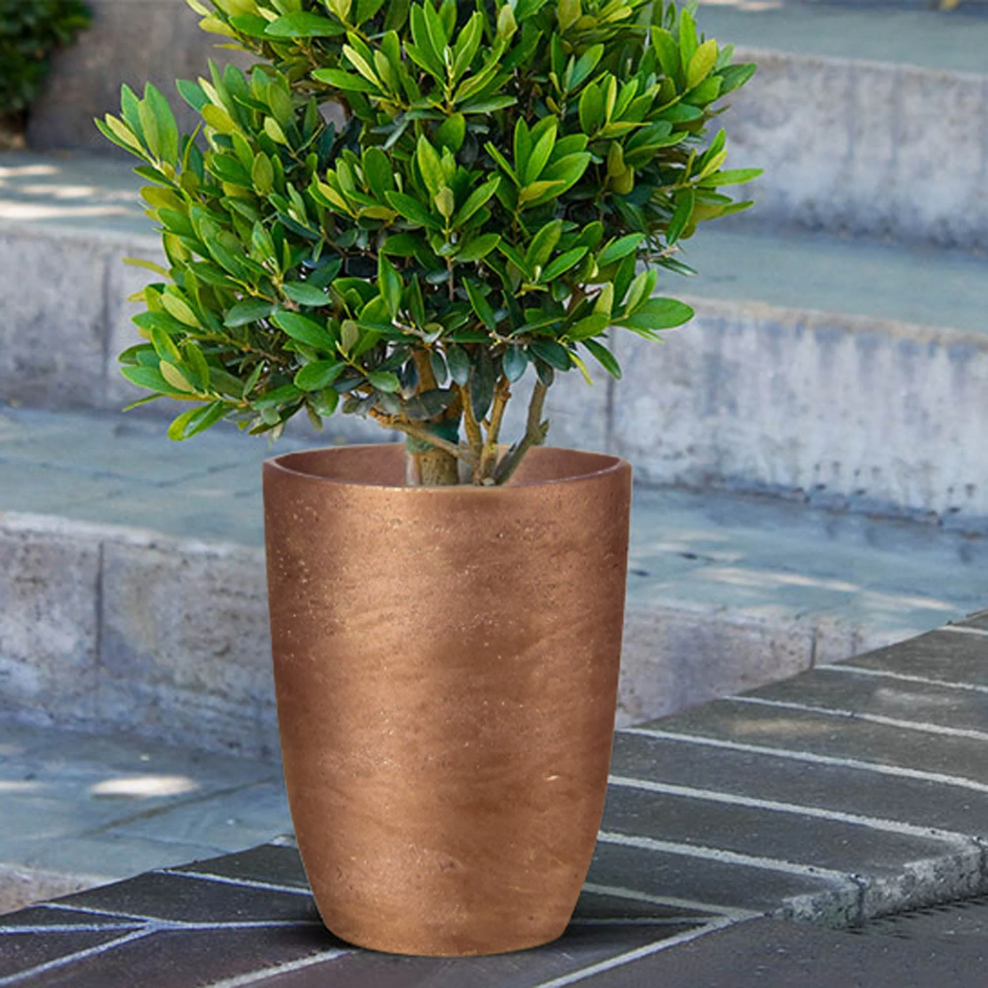 Mineral Medium Tapered Vase - Metallic Bronze - Image 2
