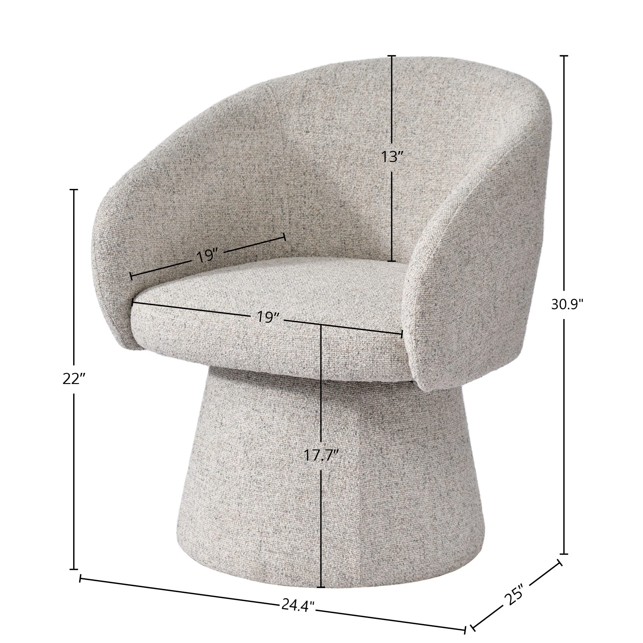 Misha Club Chair - Sand - Image 3