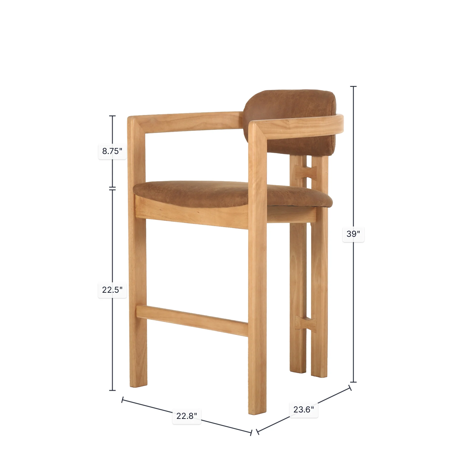 Monterrey Counter Stool - Cognac - Image 3
