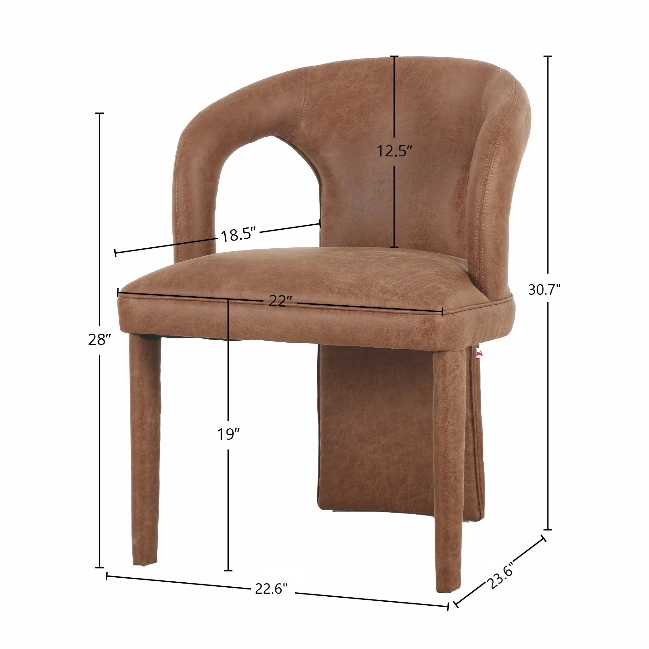 Naomi Dining Chair - Cognac - Image 3