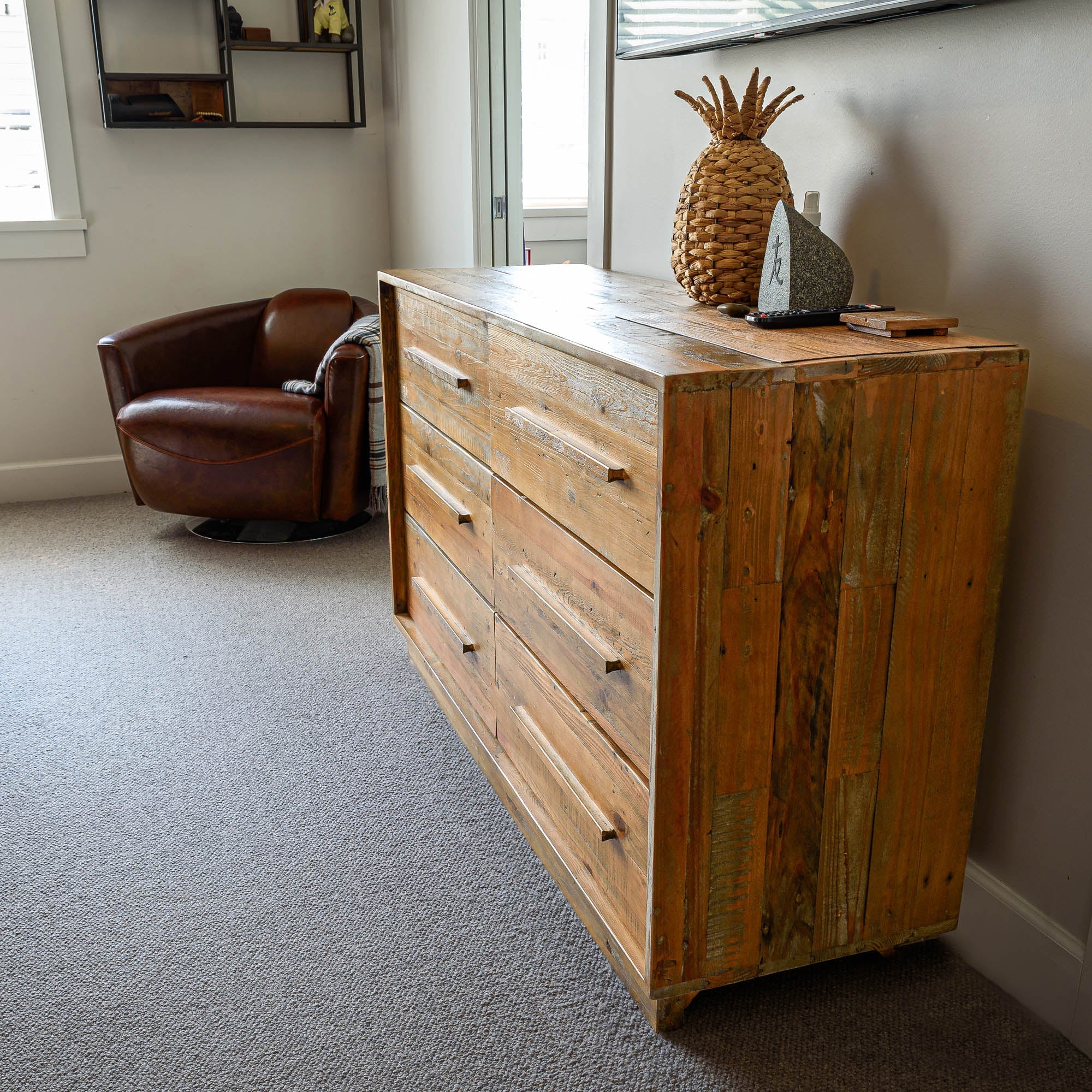 Nevada 6 Drawer Dresser - Dark Driftwood - Image 8