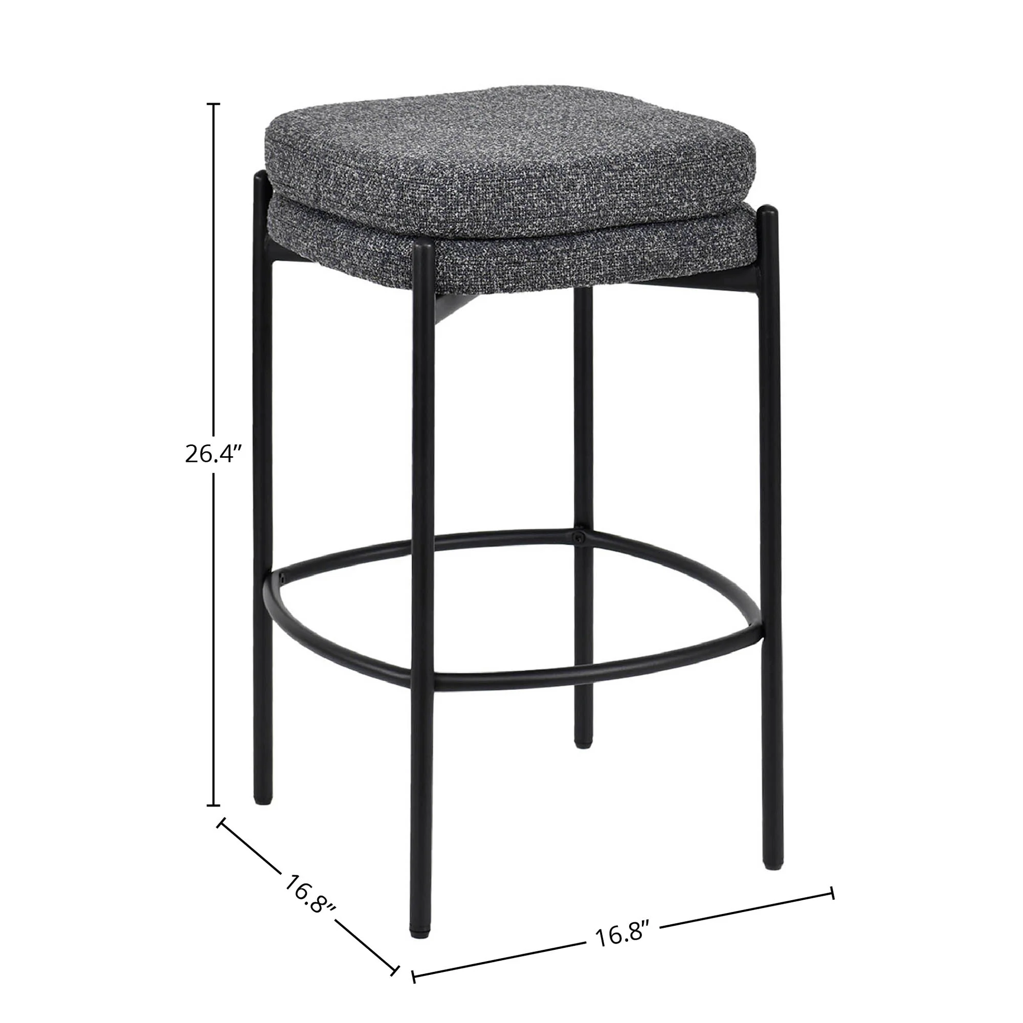 Nina Counter Stool - Chunky Grey - Image 3
