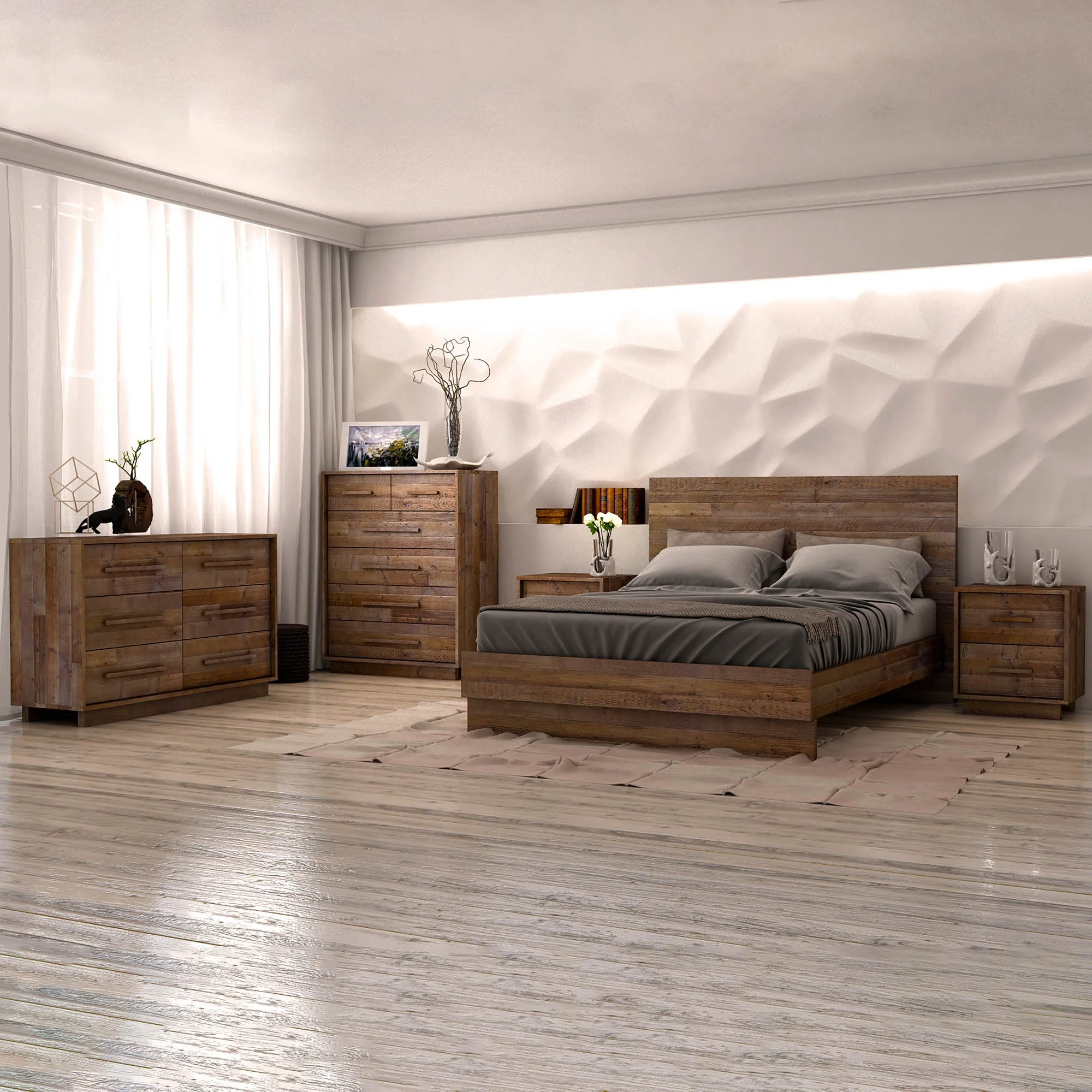 Nevada King Bed - Dark Driftwood - Image 7