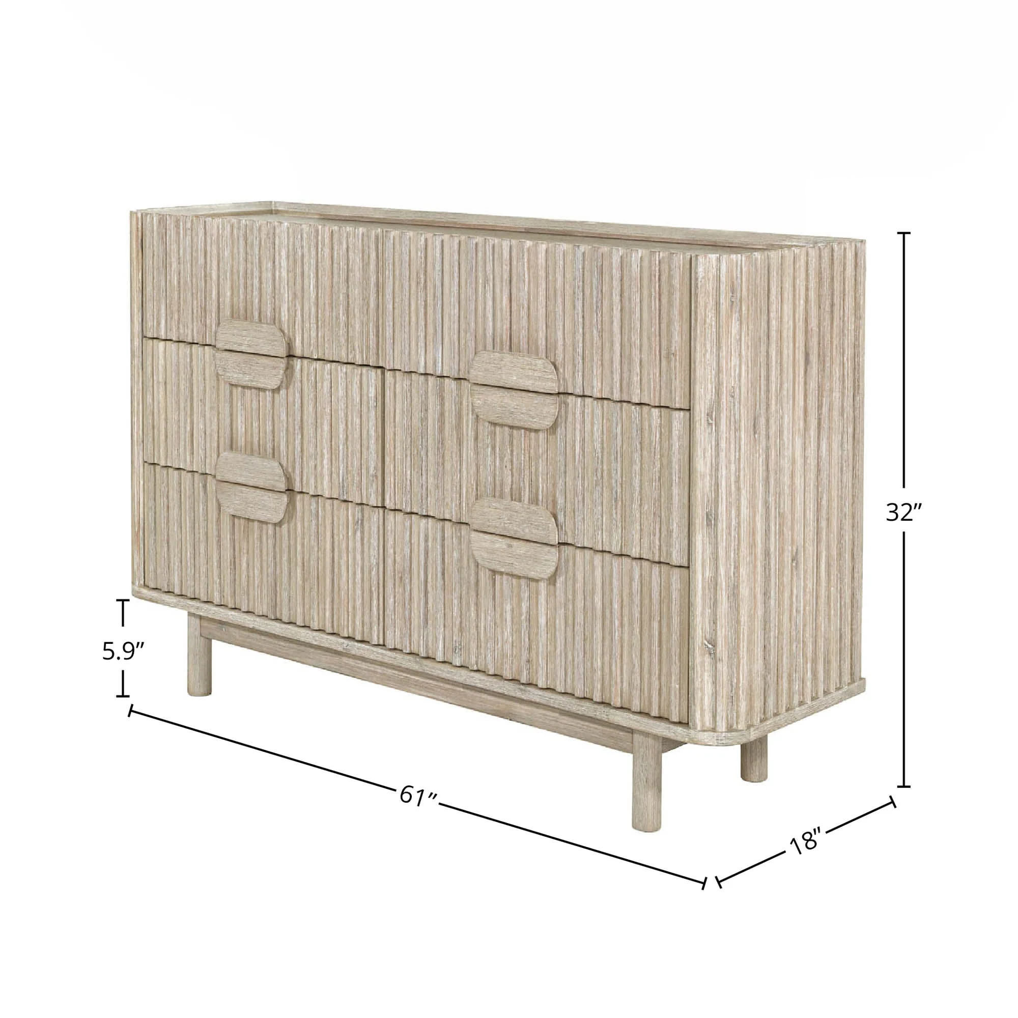 Oasis 6 Drawer Dresser - Image 3