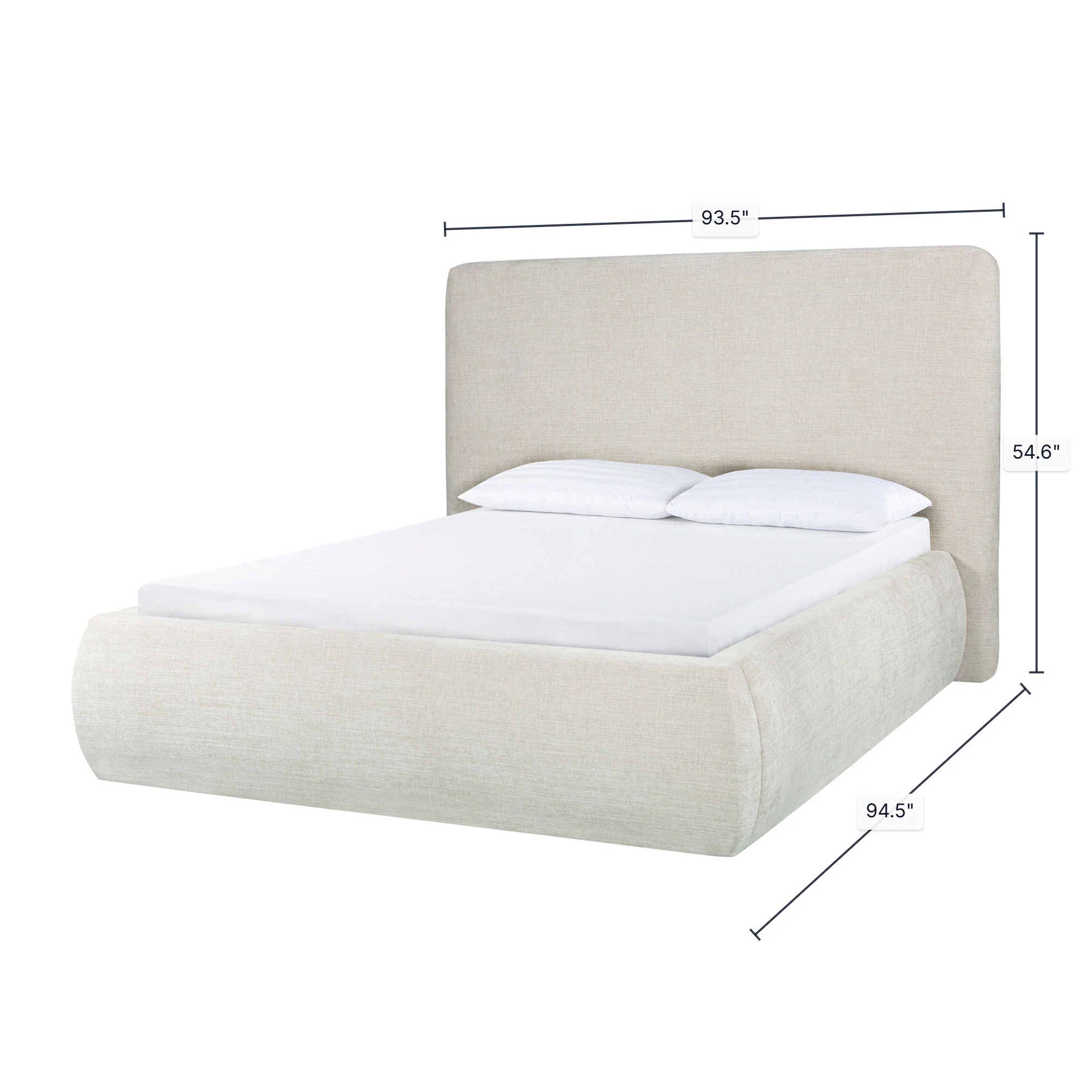 Oceana King Bed - Taupe - Image 3