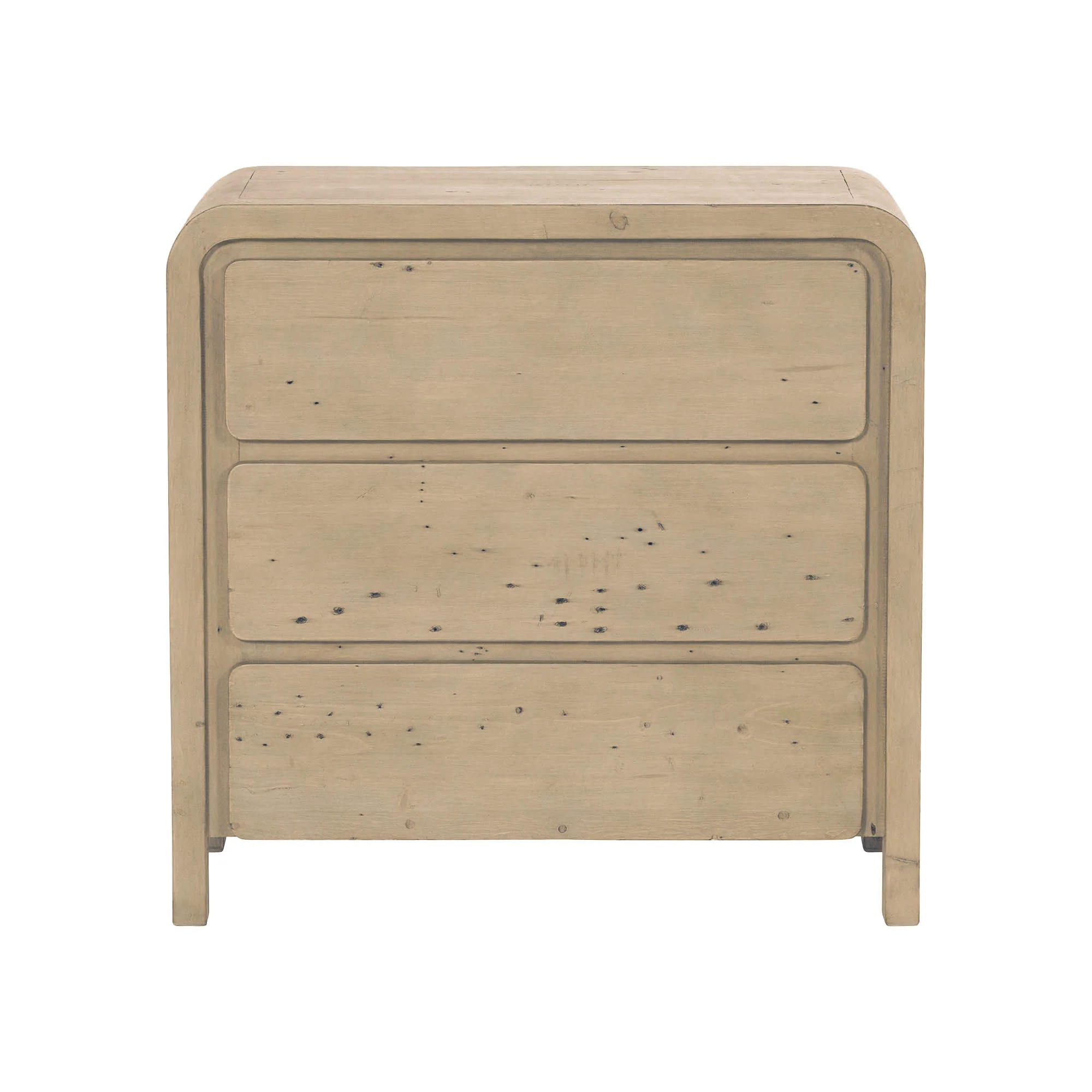 Opera 3 Drawer Small Chest - Scrubbed Teak - Image 4