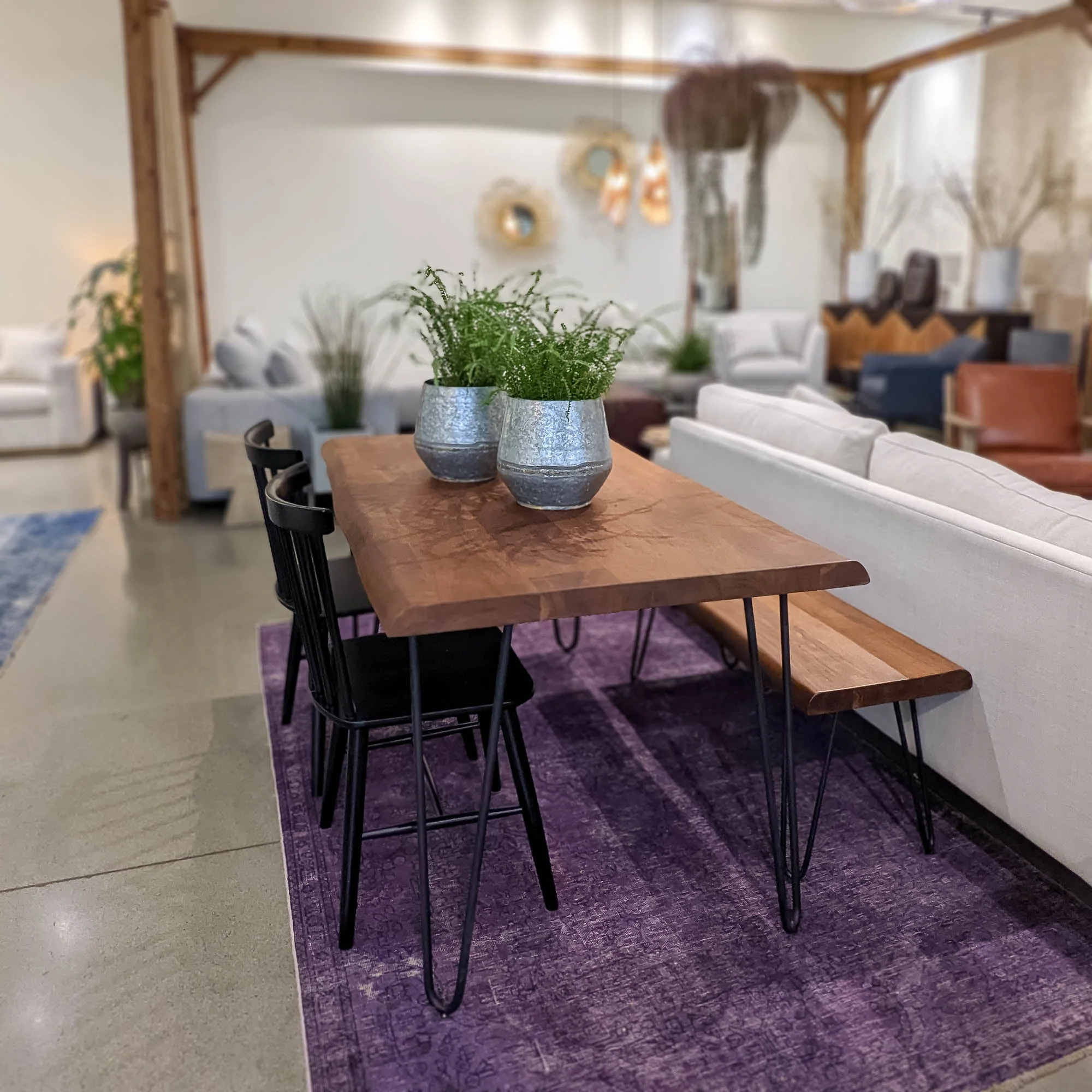 Organic Dining Table - Matte Brown - Image 11