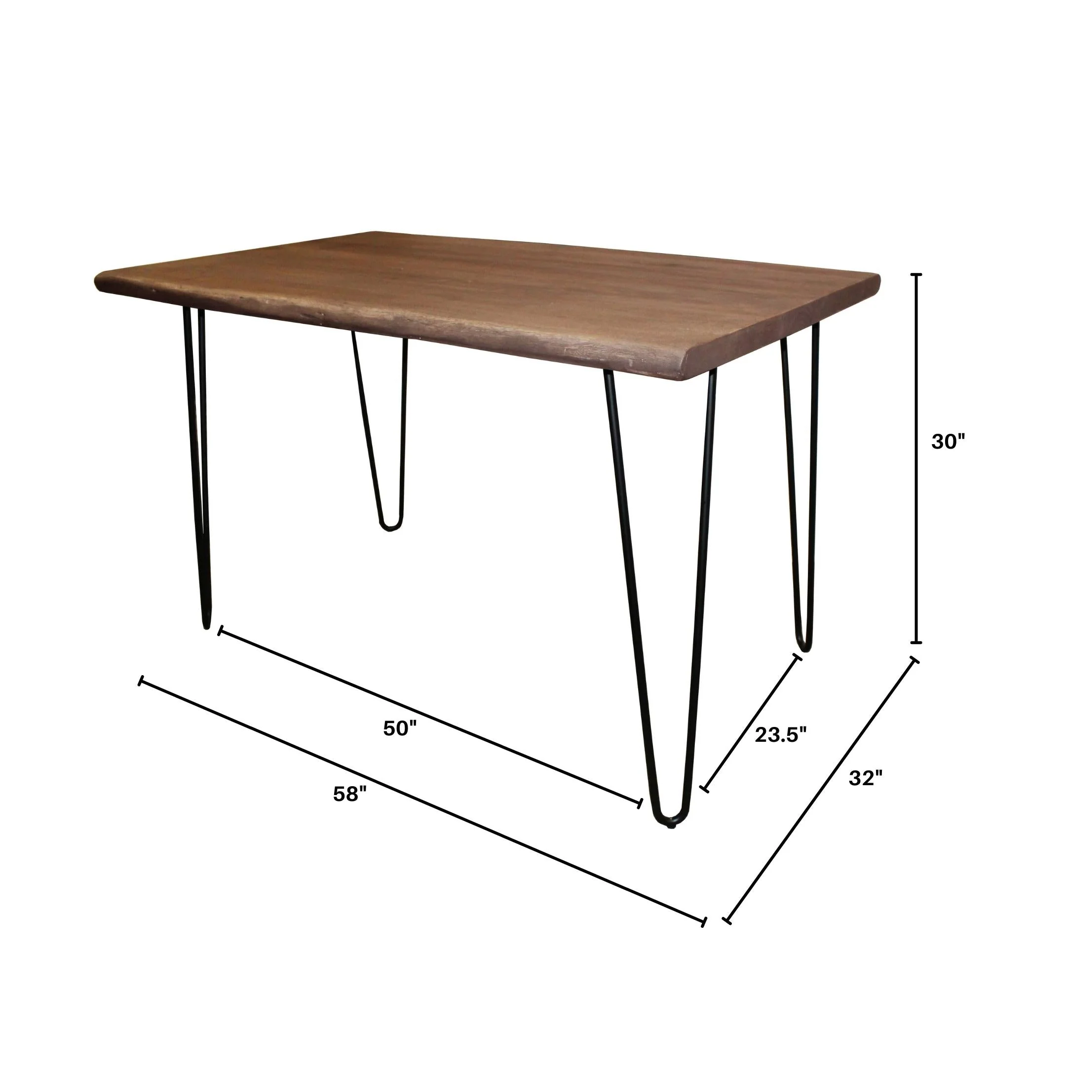 Organic Dining Table - Matte Brown - Image 3