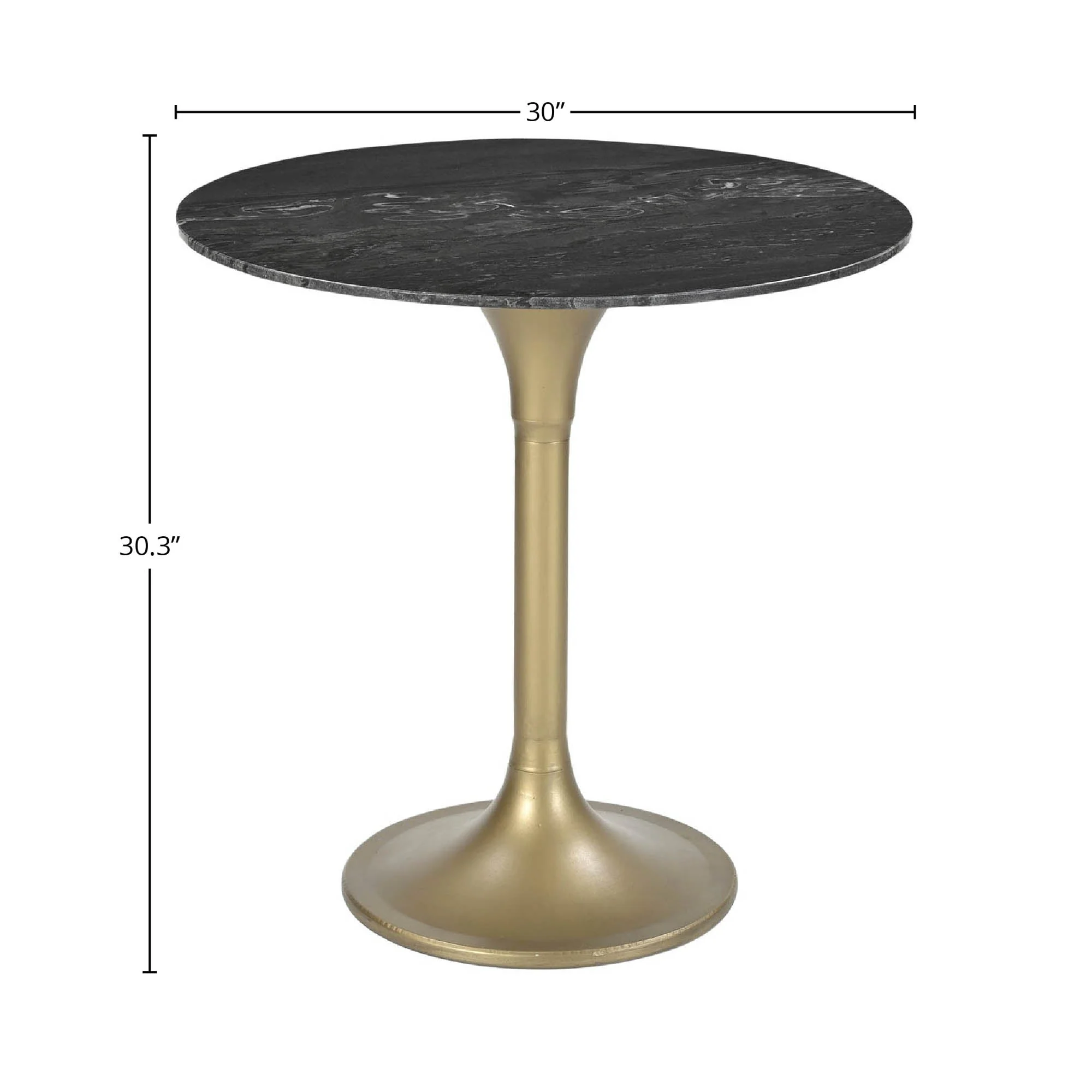Pandora Bistro Table - Italian Black Marble - Image 3