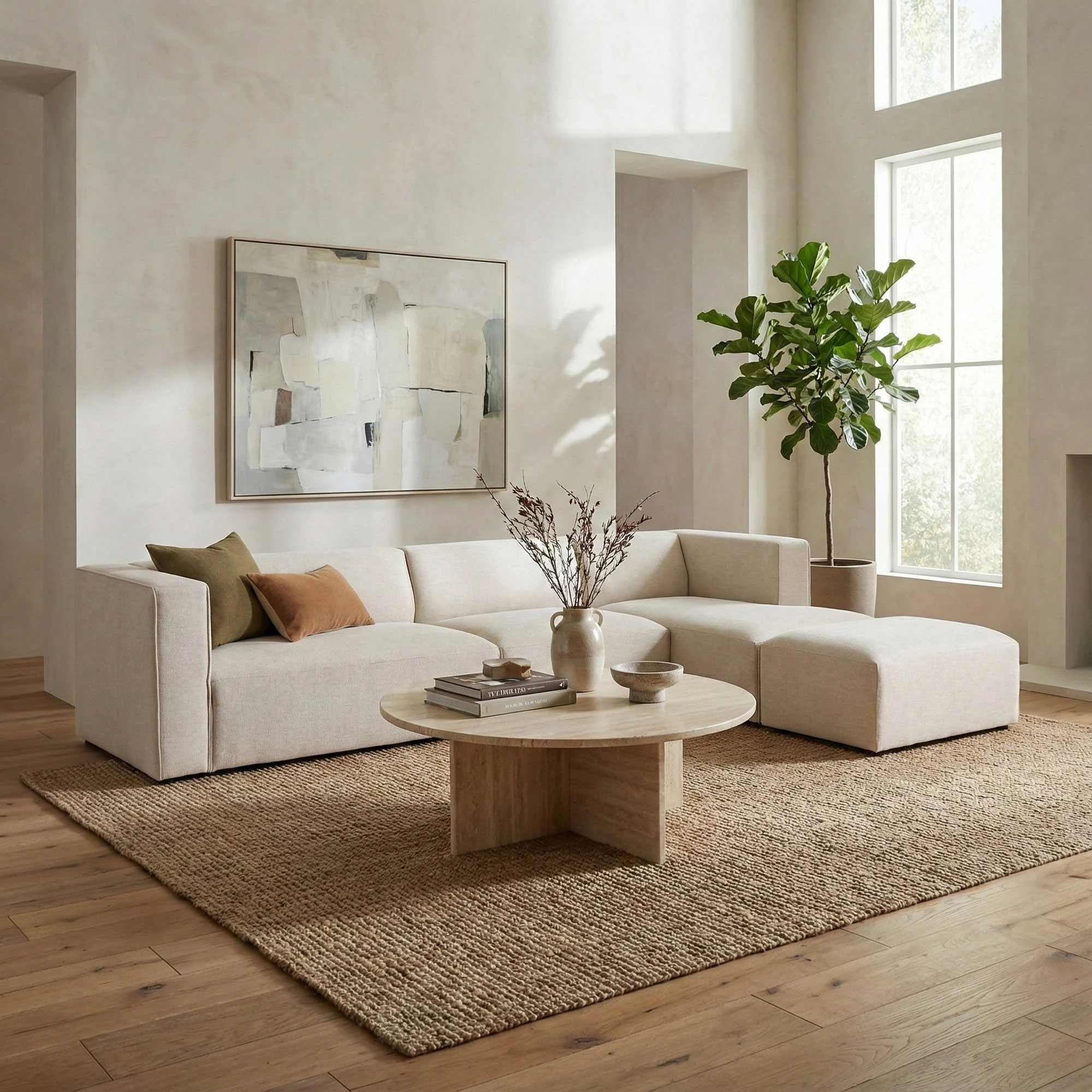 Premium Right Modular Sectional w/ Ottoman - Image 2
