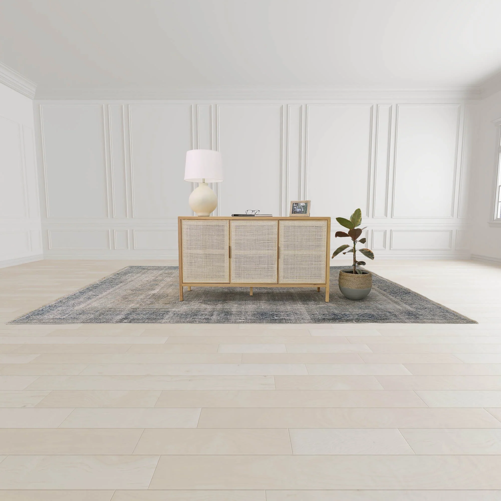 Rattan 3 Door Sideboard - Natural - Image 3