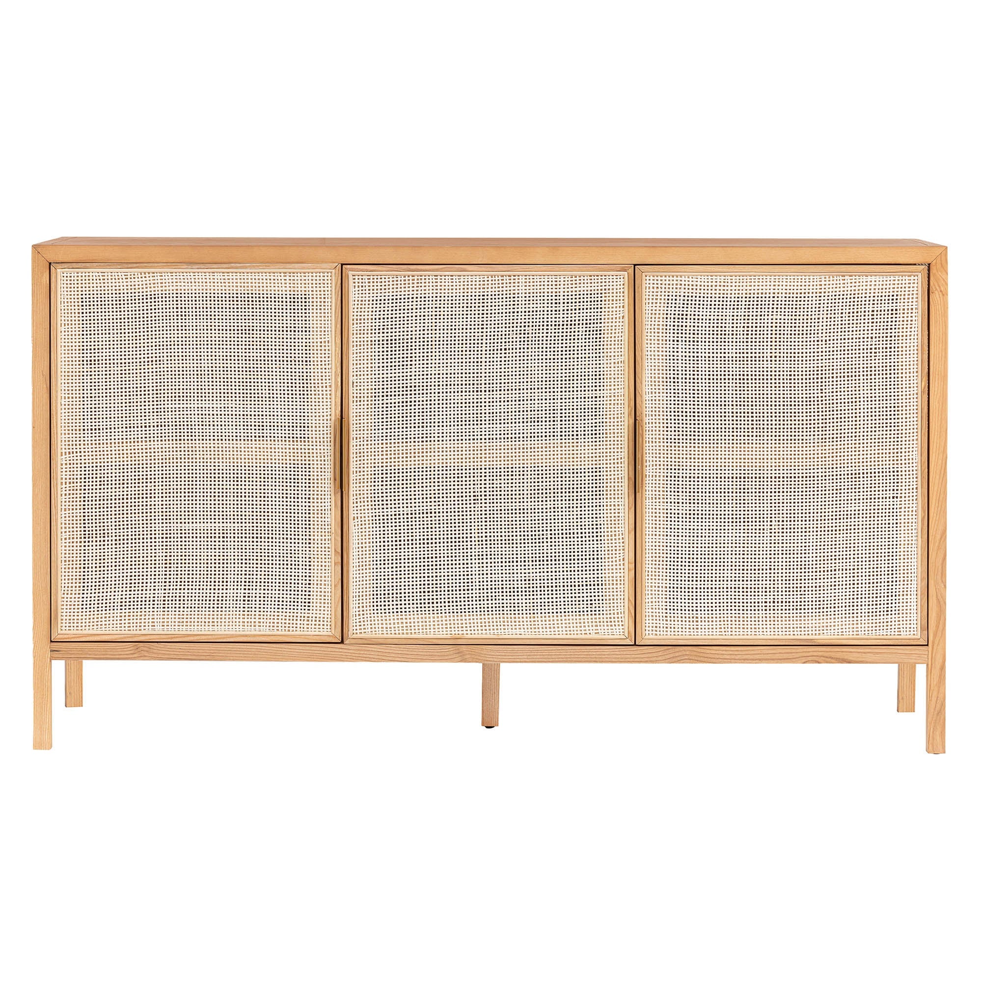 Rattan 3 Door Sideboard - Natural - Image 4