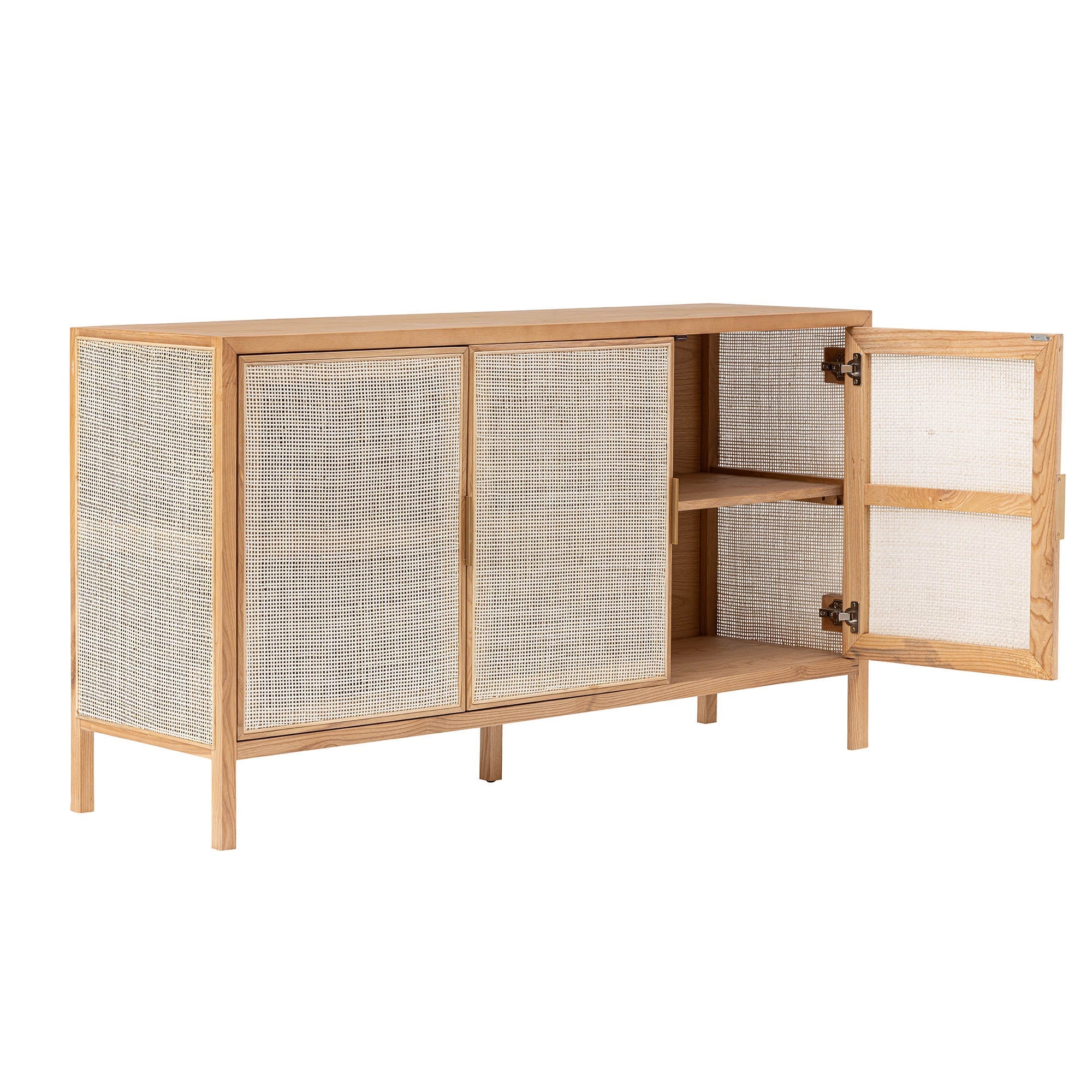 Rattan 3 Door Sideboard - Natural - Image 6
