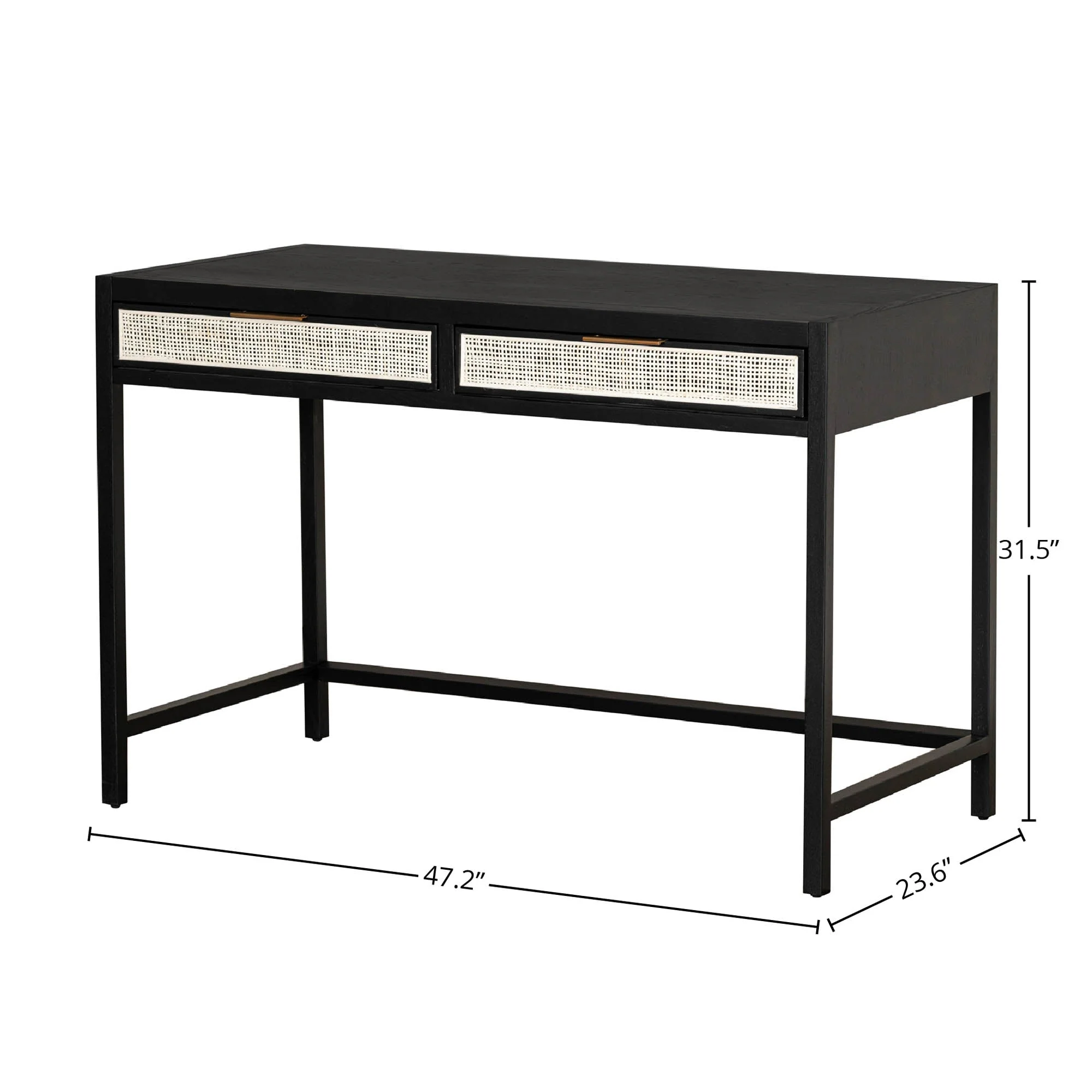 Rattan Desk - Ebony - Image 3
