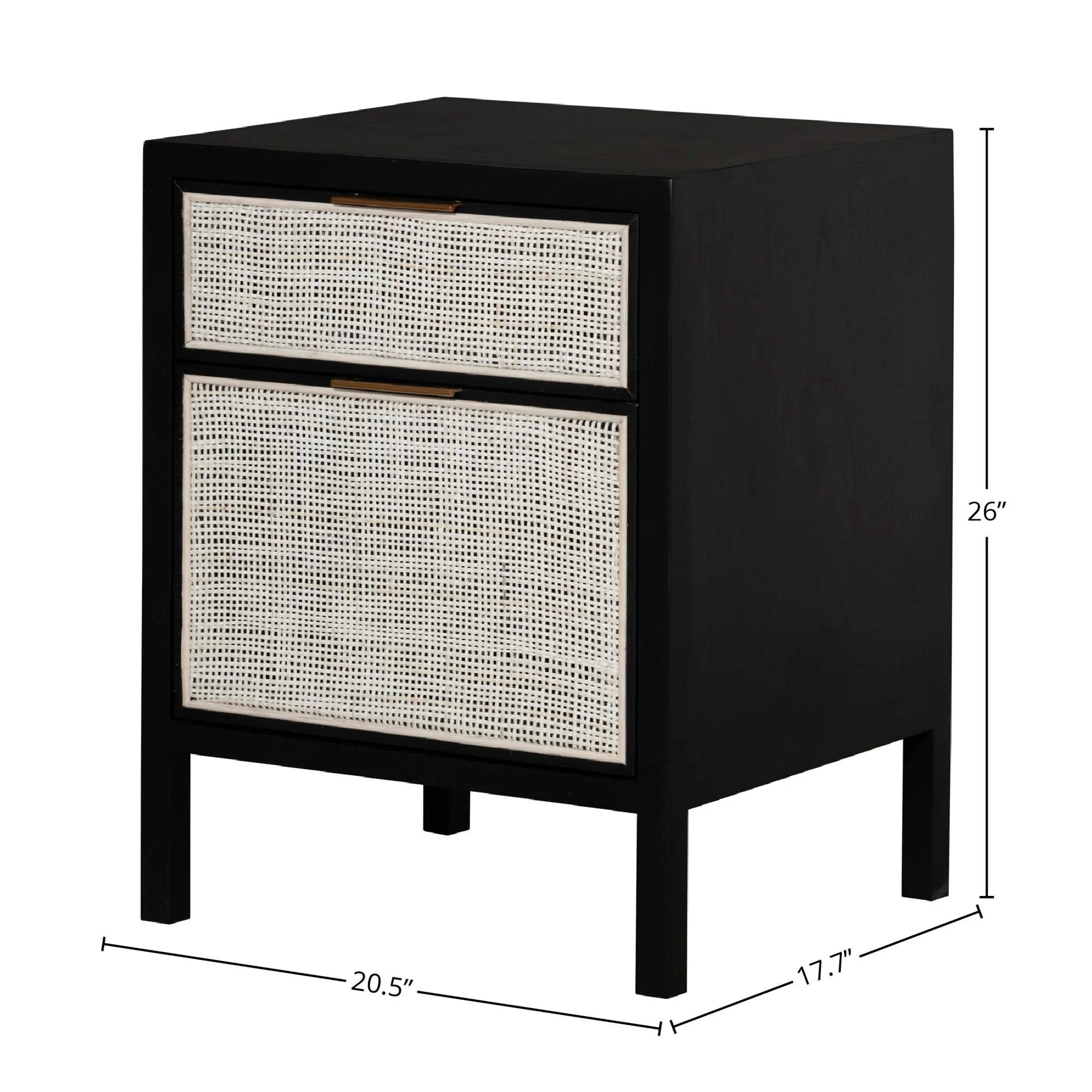 Rattan Filing Cabinet - Ebony - Image 3