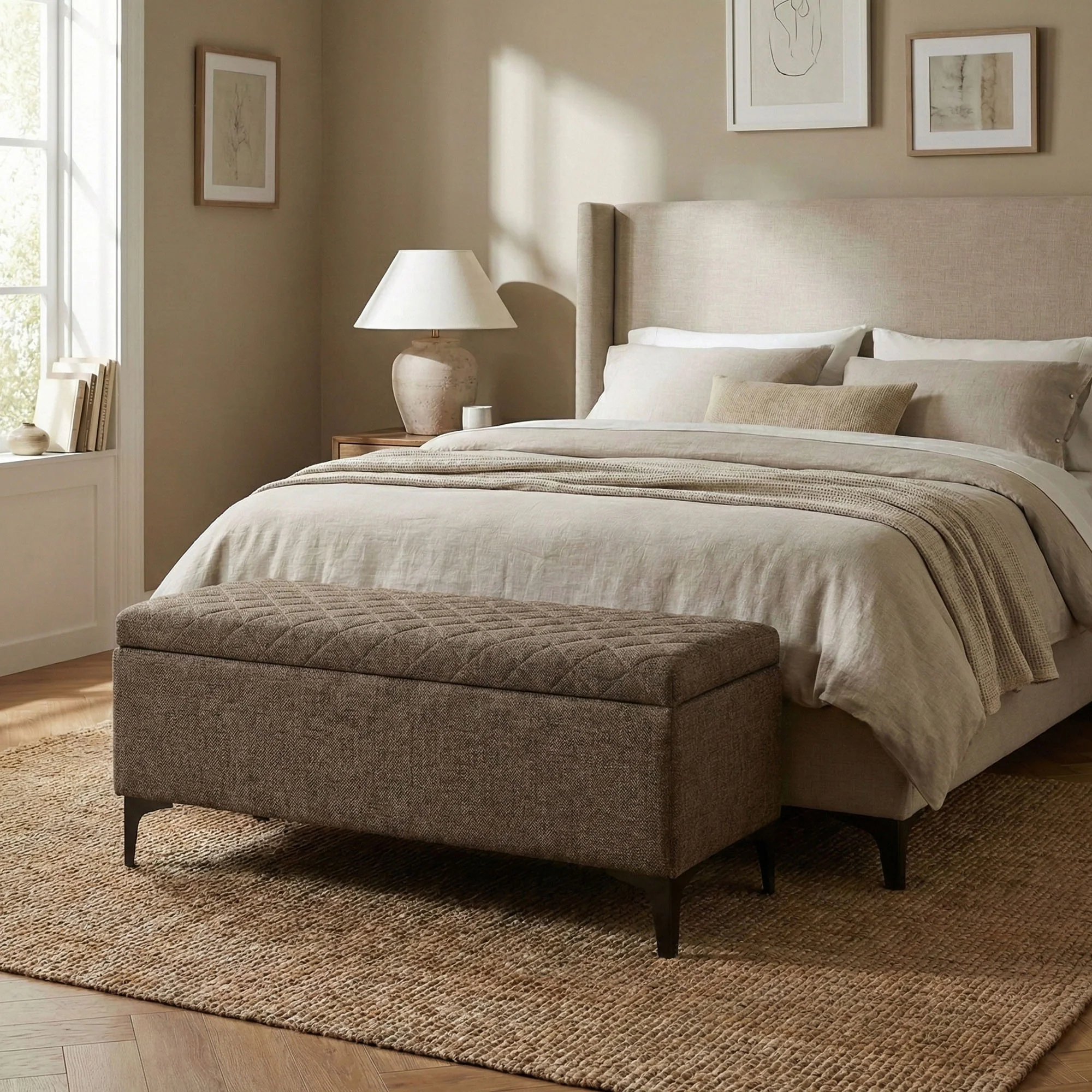 Reece Storage Bench - Medium Brown - Image 2