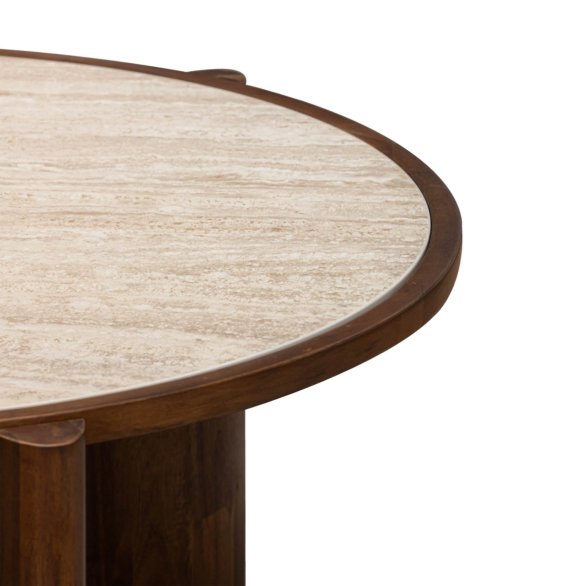 Remix Round Coffee Table - Travertine - Image 5