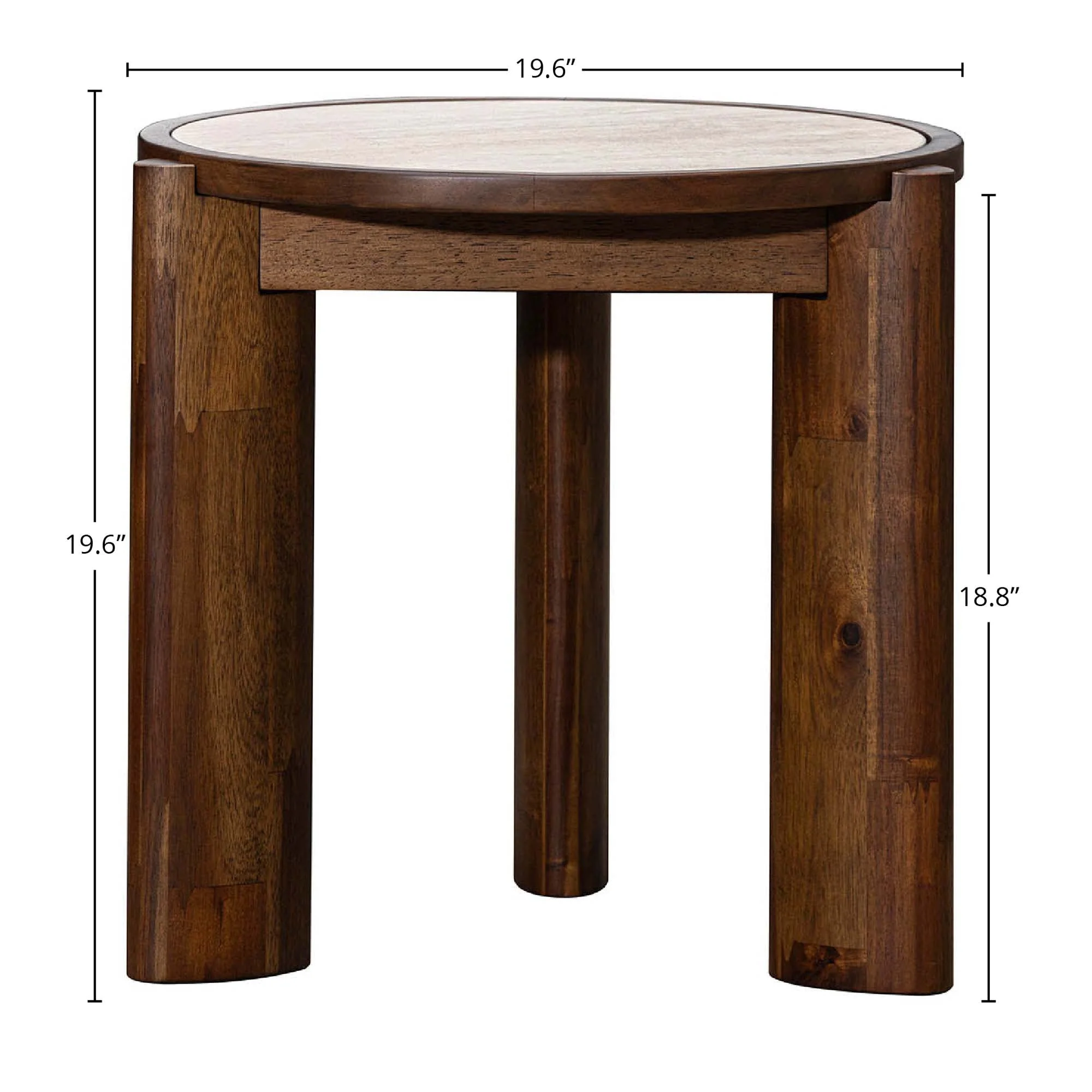 Remix Round Side Table - Travertine - Image 3