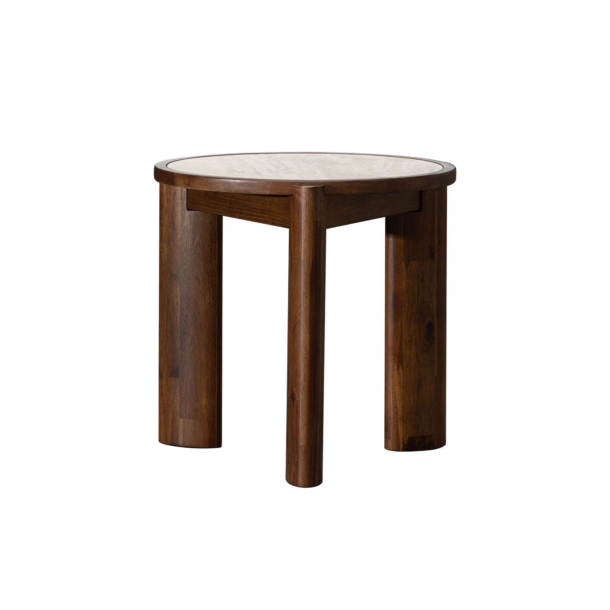 Remix Round Side Table - Travertine - Image 4