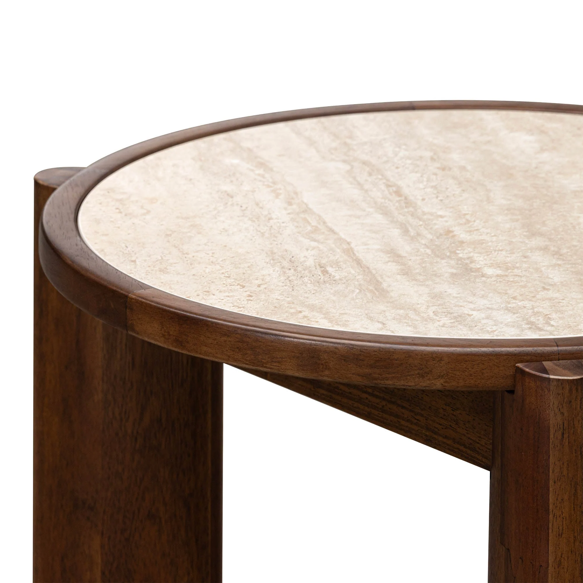 Remix Round Side Table - Travertine - Image 5
