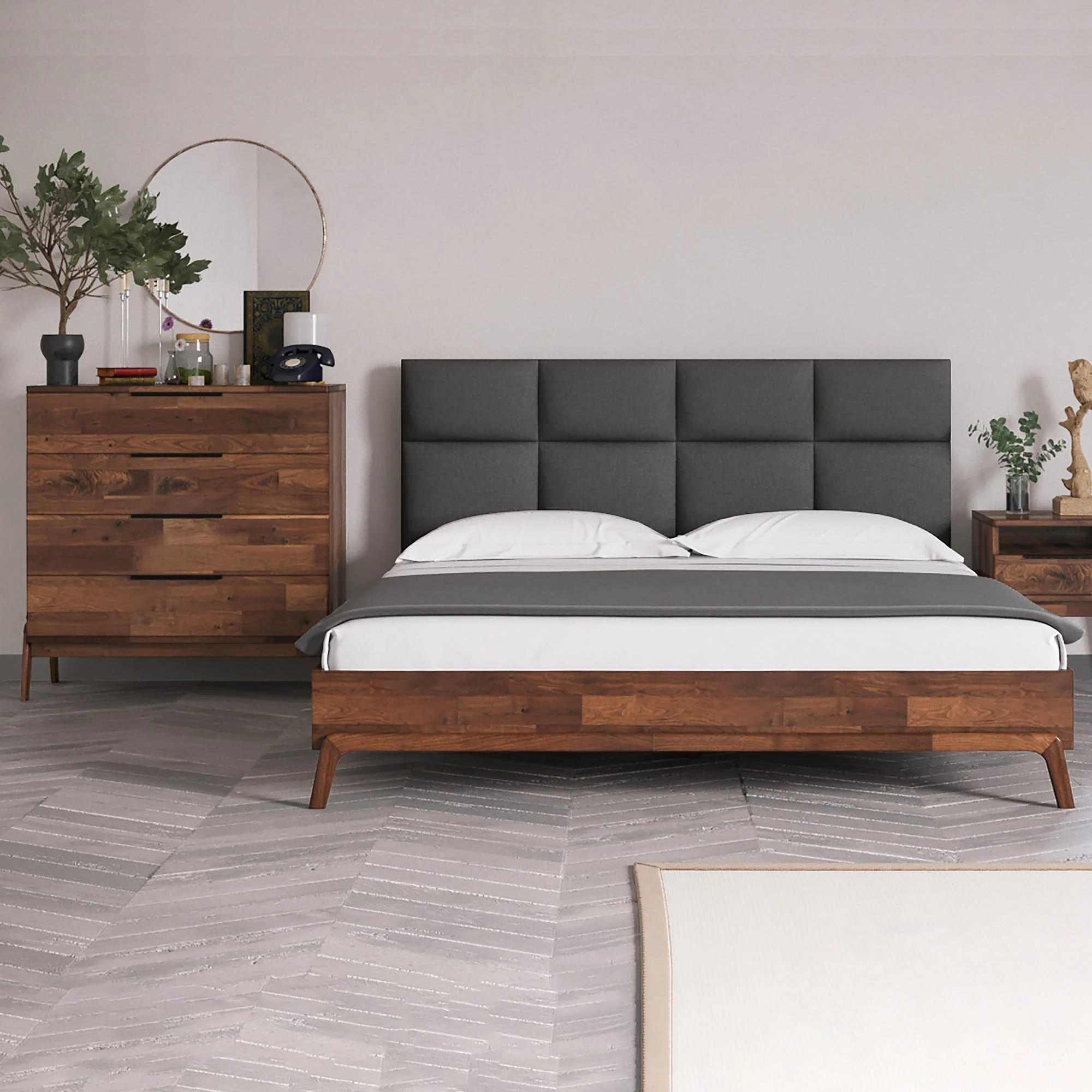 Remix King Bed - Grey - Assembly Variance - Image 2