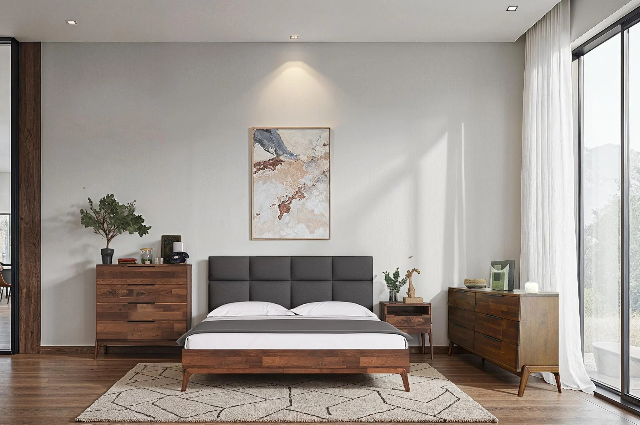 Remix Queen Bed - Grey - Image 2