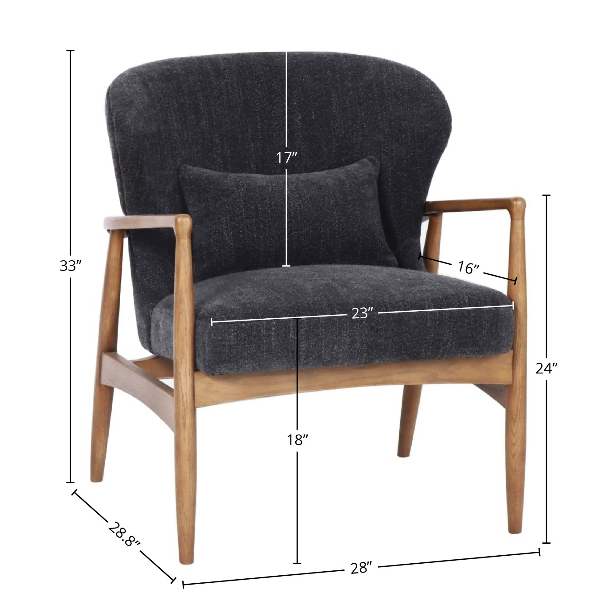 Rhodes Club Chair - Inkwell - Image 3