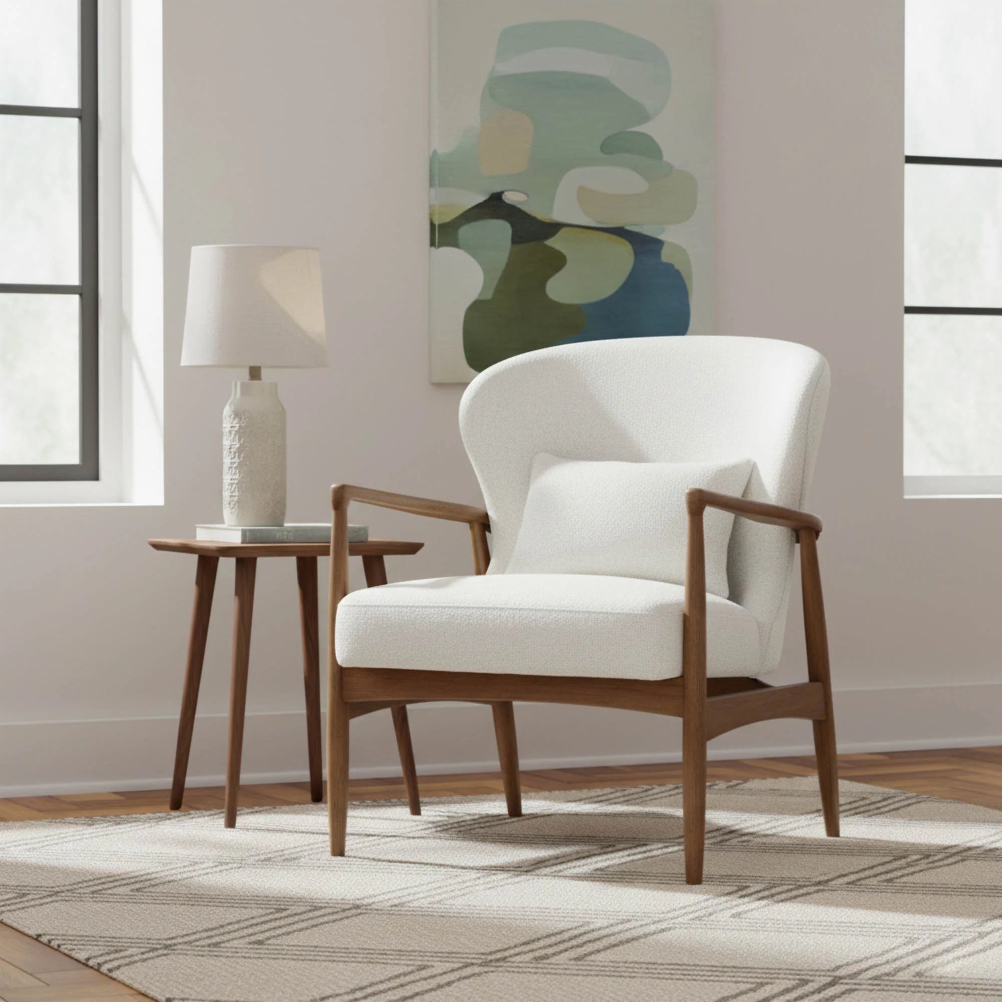 Rhodes Club Chair - Snow - Image 2