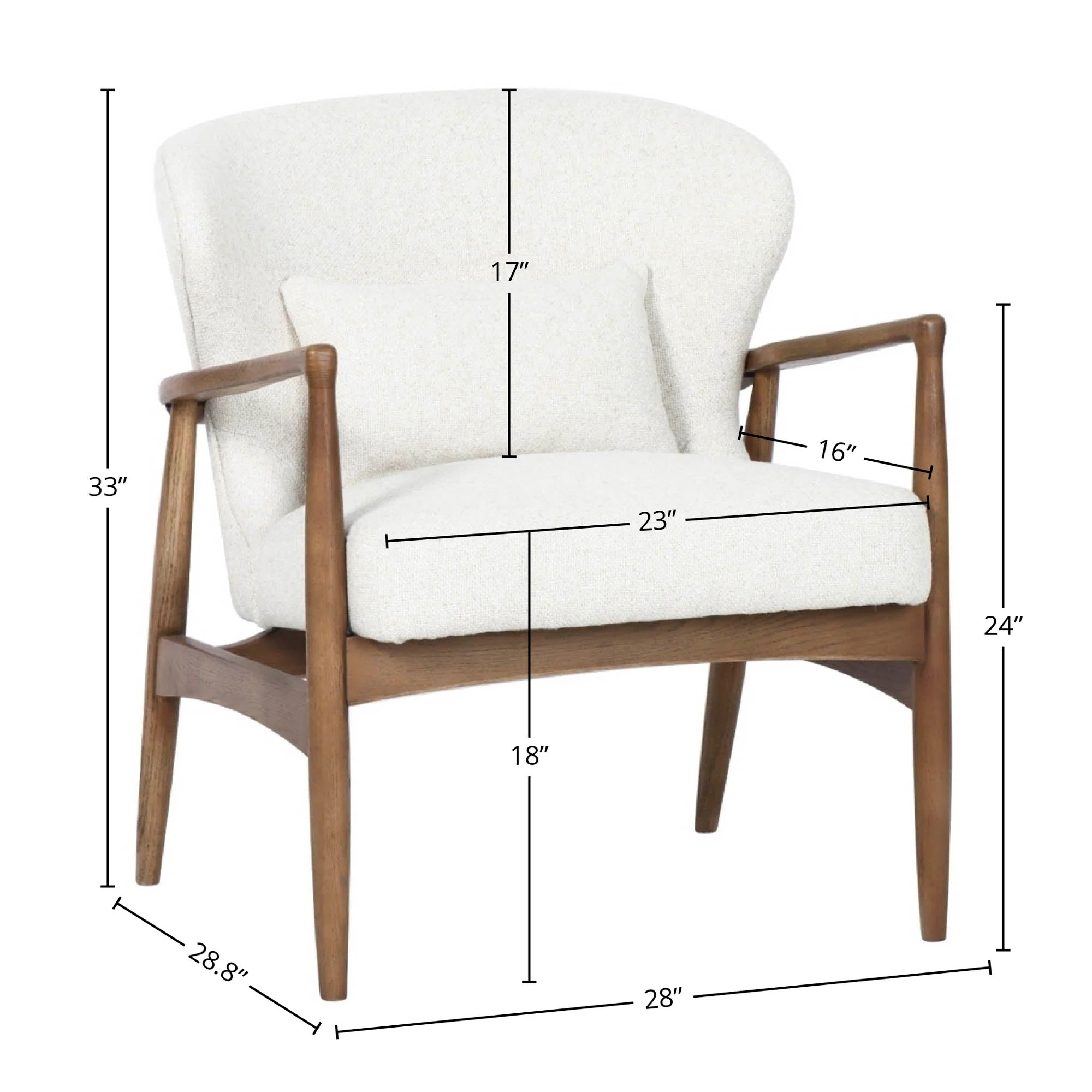 Rhodes Club Chair - Snow - Image 3