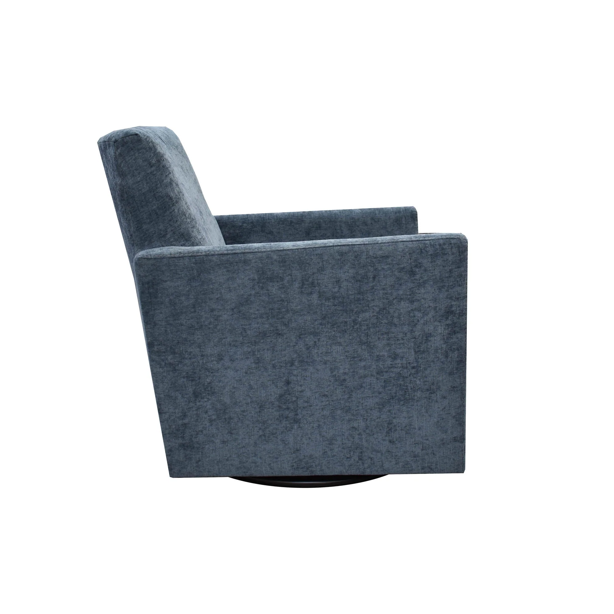 Riley Swivel Club Chair - Aqua Chenille - Image 5