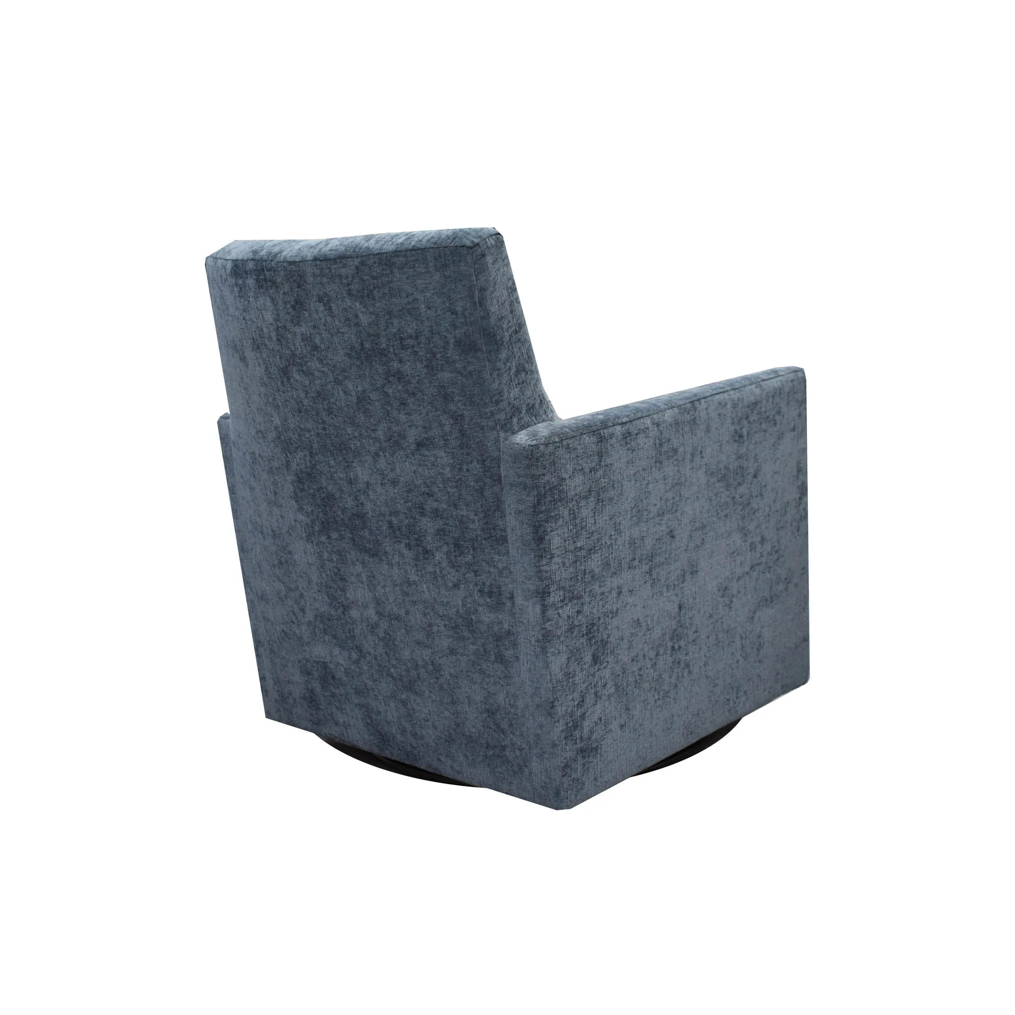 Riley Swivel Club Chair - Aqua Chenille - Image 6