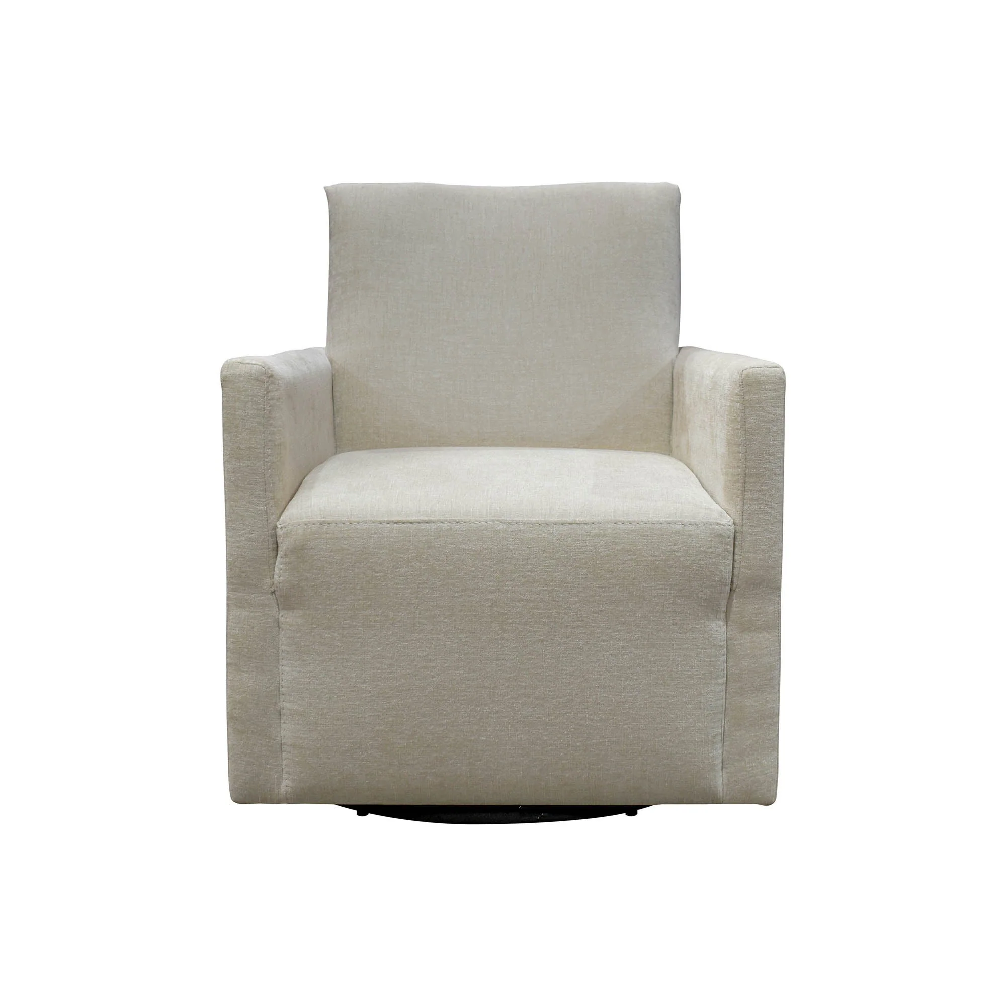 Riley Swivel Club Chair - Ivory - Image 4