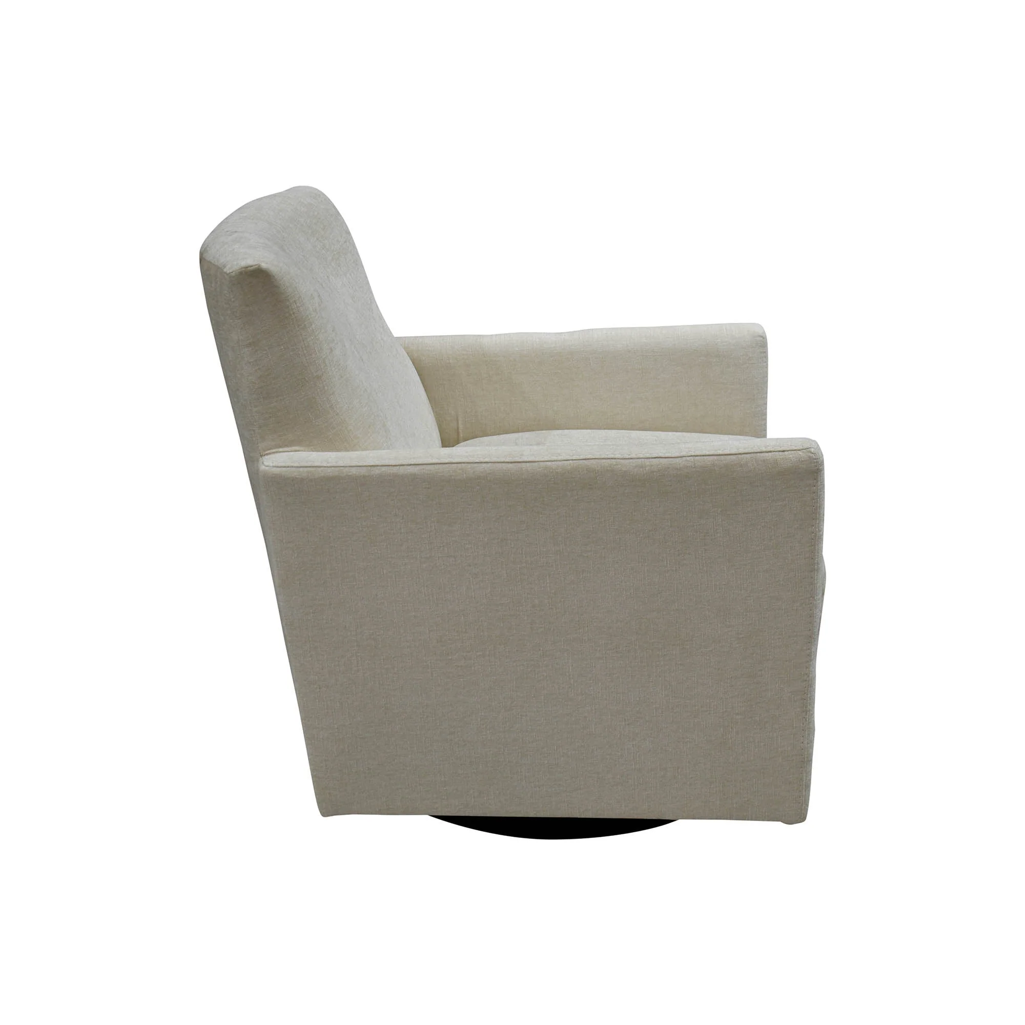 Riley Swivel Club Chair - Ivory - Image 8