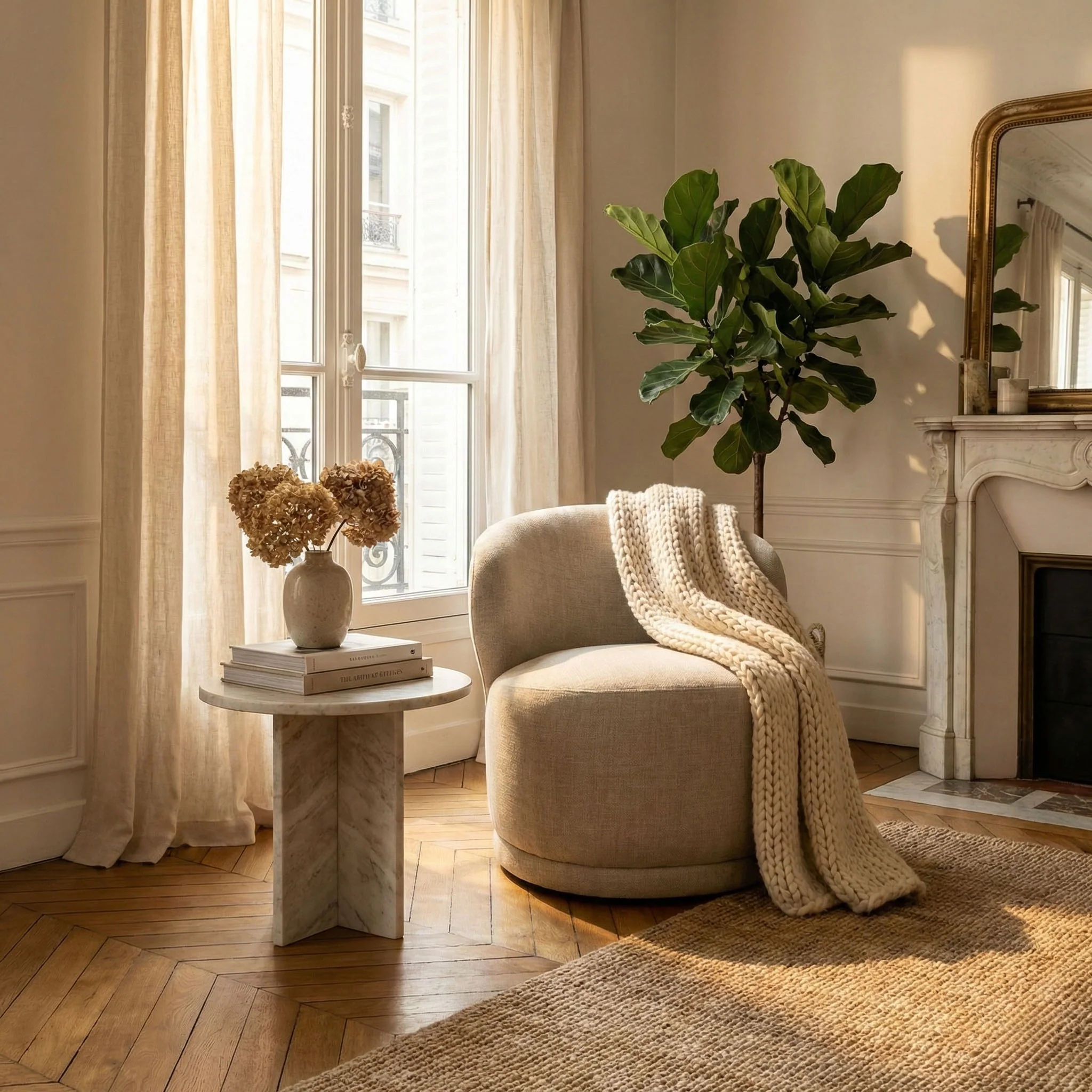 Rollo Club Chair - Twill Ivory - Image 2