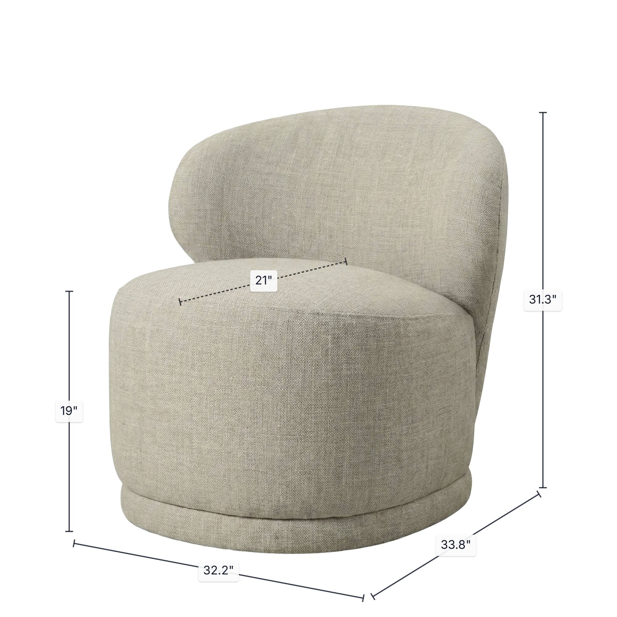 Rollo Club Chair - Twill Ivory - Image 3