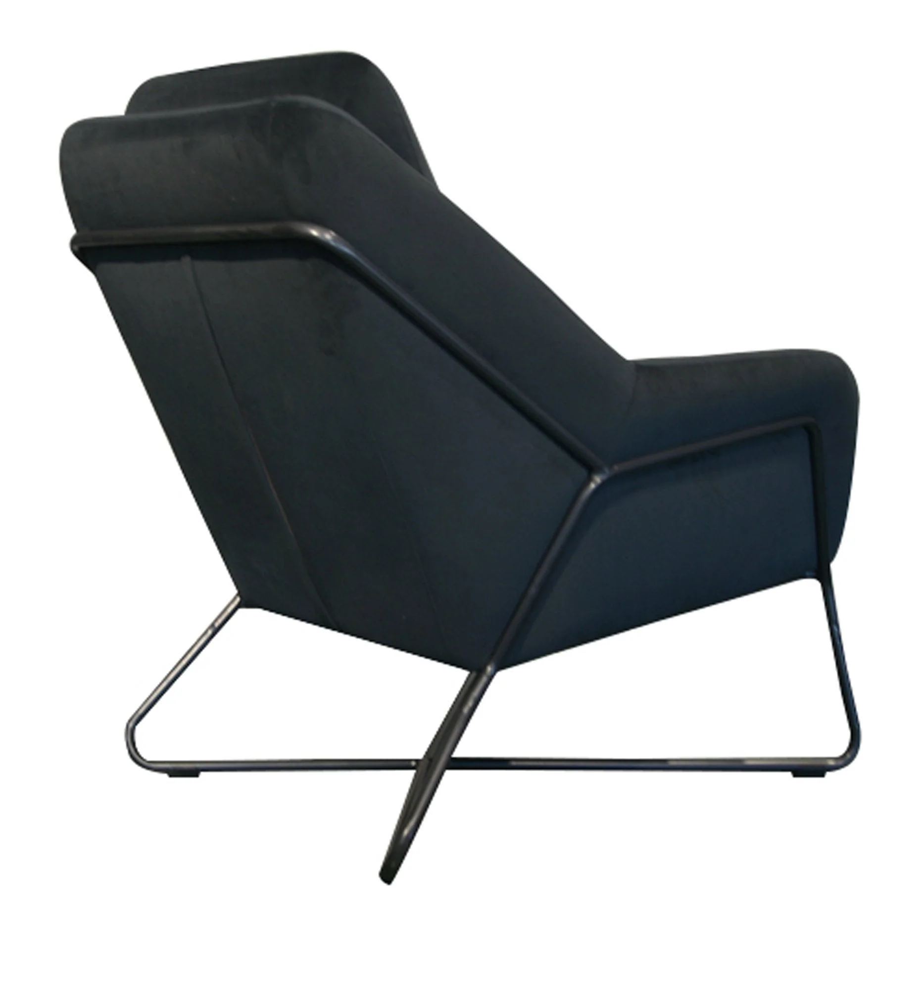 Romeo Lounge Chair - Dark Grey Velvet - Image 5