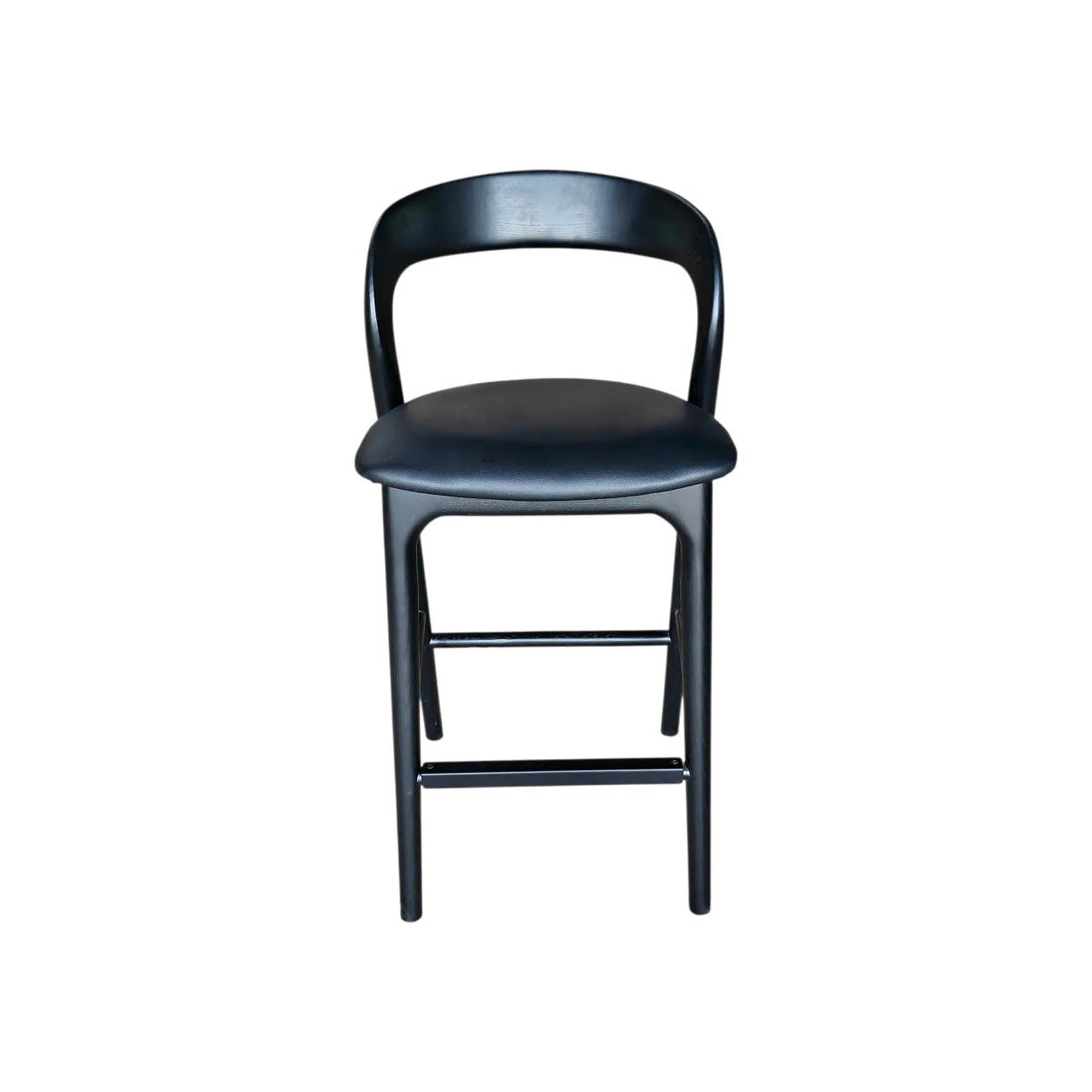 Rotondo Counter Stool - Black w/ PU Seat - Image 5