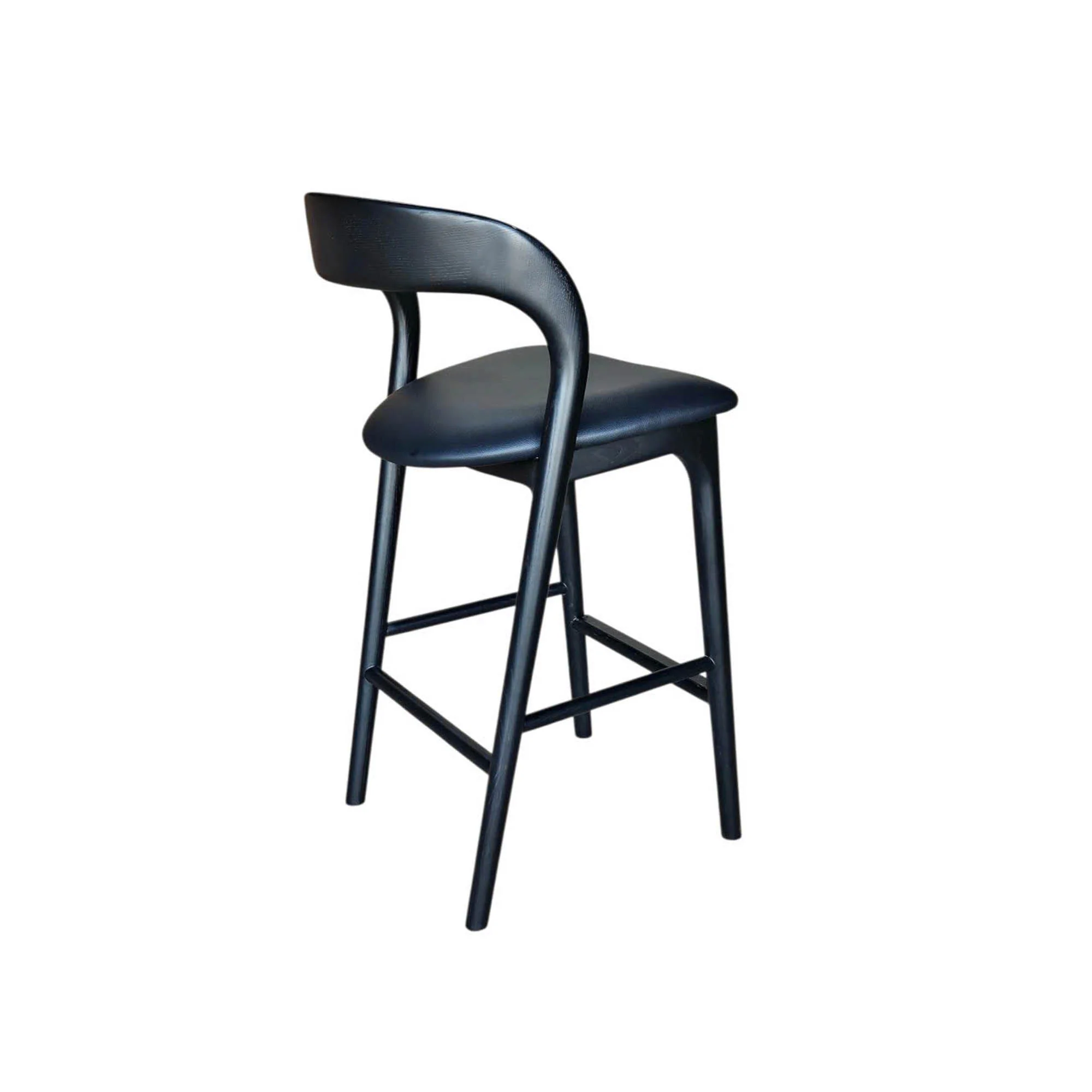 Rotondo Counter Stool - Black w/ PU Seat - Image 8