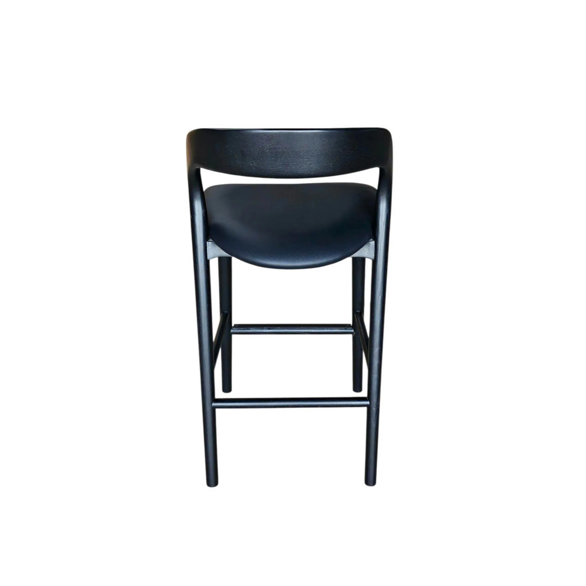 Rotondo Counter Stool - Black w/ PU Seat - Image 9