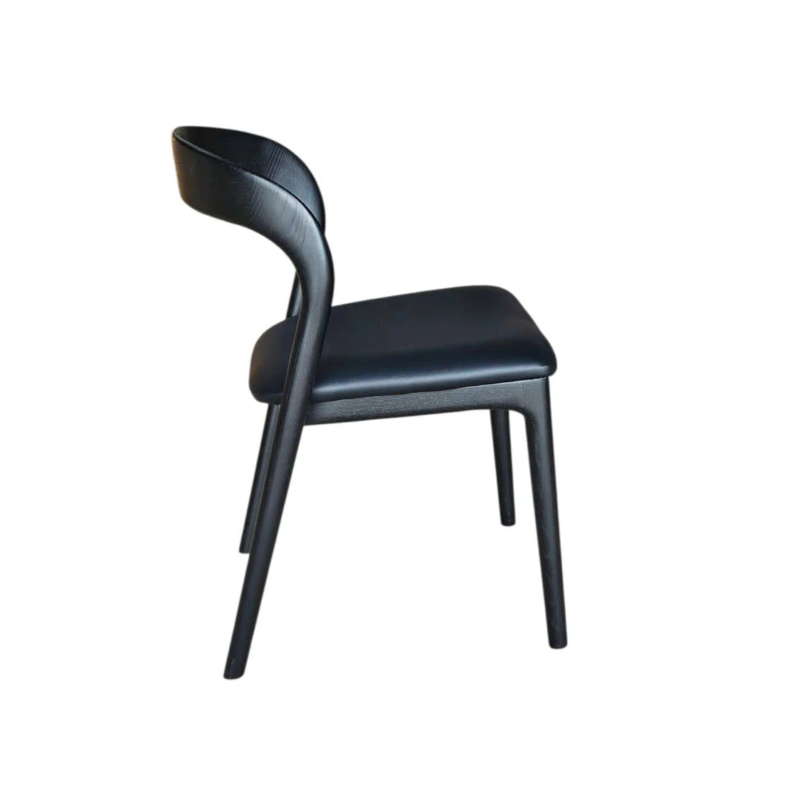 Rotondo Dining Chair - Black w/ PU Seat - Image 5