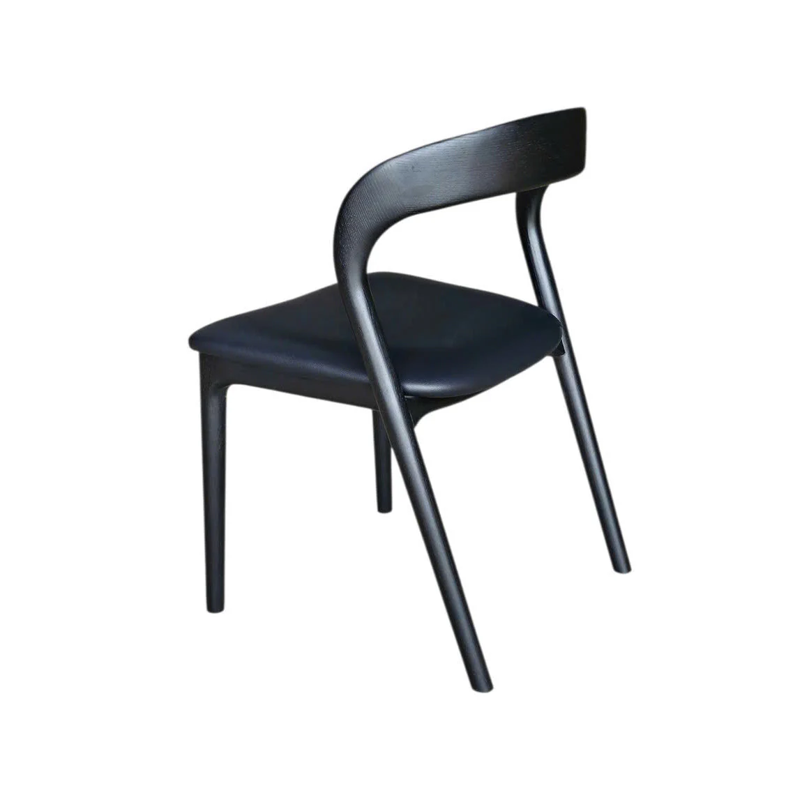 Rotondo Dining Chair - Black w/ PU Seat - Image 7