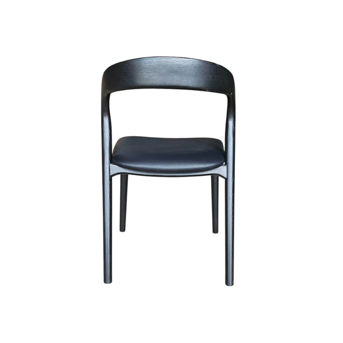 Rotondo Dining Chair - Black w/ PU Seat - Image 8