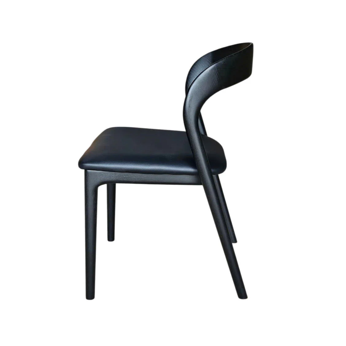 Rotondo Dining Chair - Black w/ PU Seat - Image 9