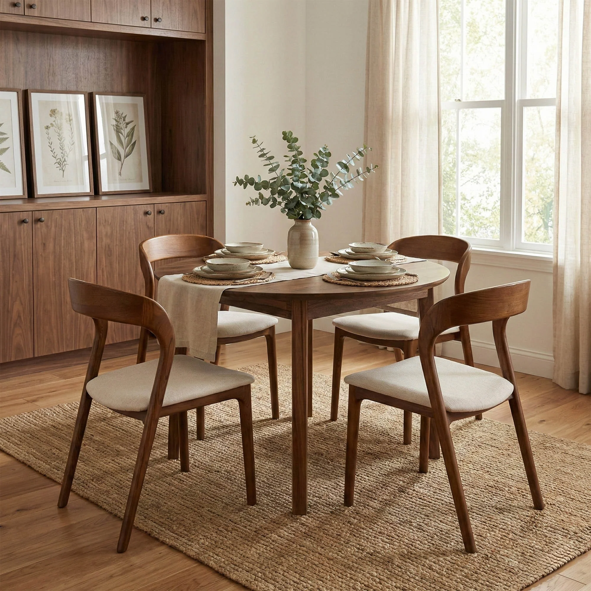 Rotondo Dining Chair - Walnut Brown - Image 12