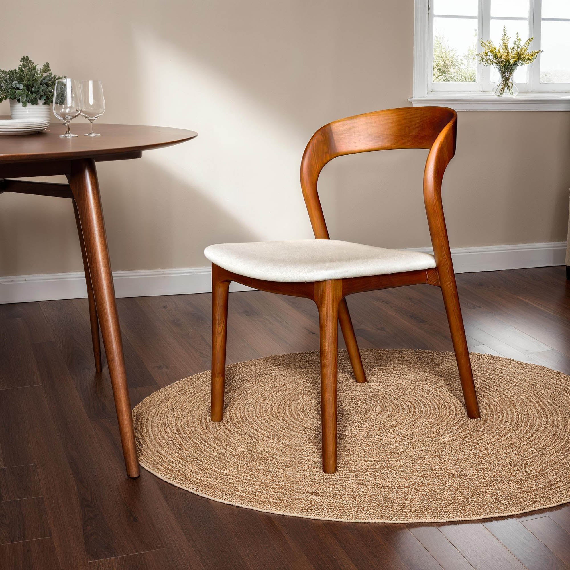 Rotondo Dining Chair - Walnut Brown - Image 13